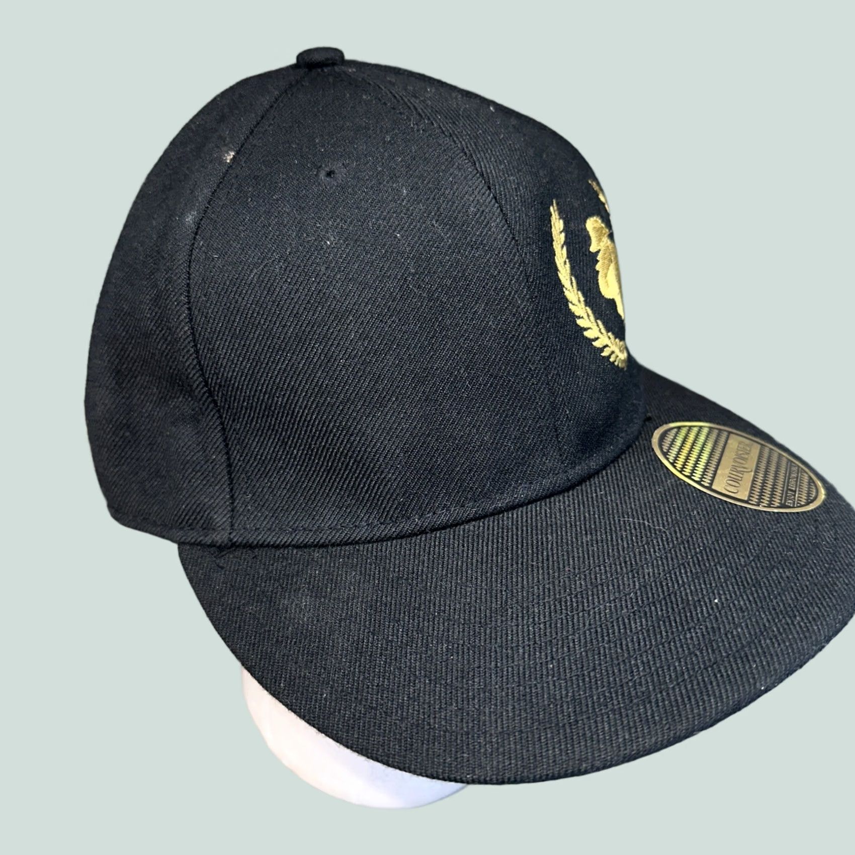 Logo 7 Courvoisier Hat Black Gold Logo Promo Cap Rare Brandy Liquor Sz Med Men Baseball Cap M & M Black Gold Logo 90s(brand) Men Size ONE SIZE - 1 Thumbnail