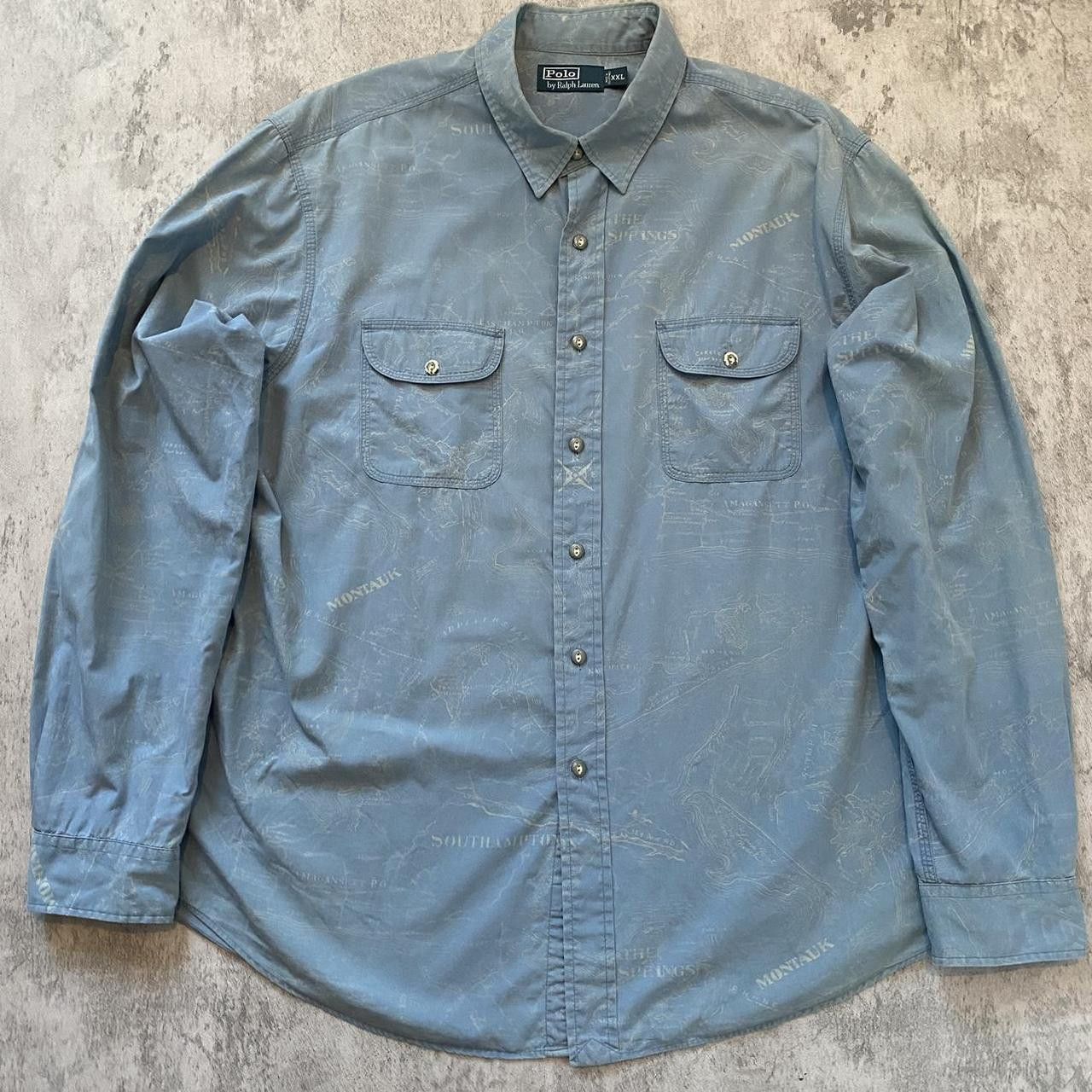Polo Ralph Lauren Blue Polo Ralph Lauren button-up shirt Vintage Size US XXL / EU 58 / 5 - 1 Thumbnail