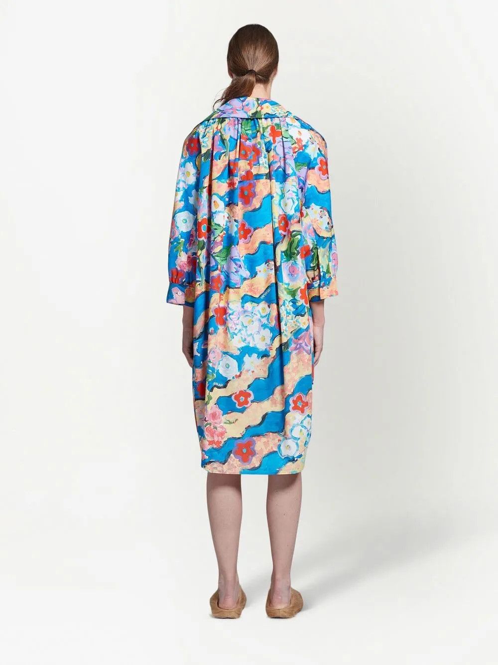 Marni o1y1025 Midi Dress in Multicolor Size XS / US 0-2 / IT 36-38 - 3 Thumbnail