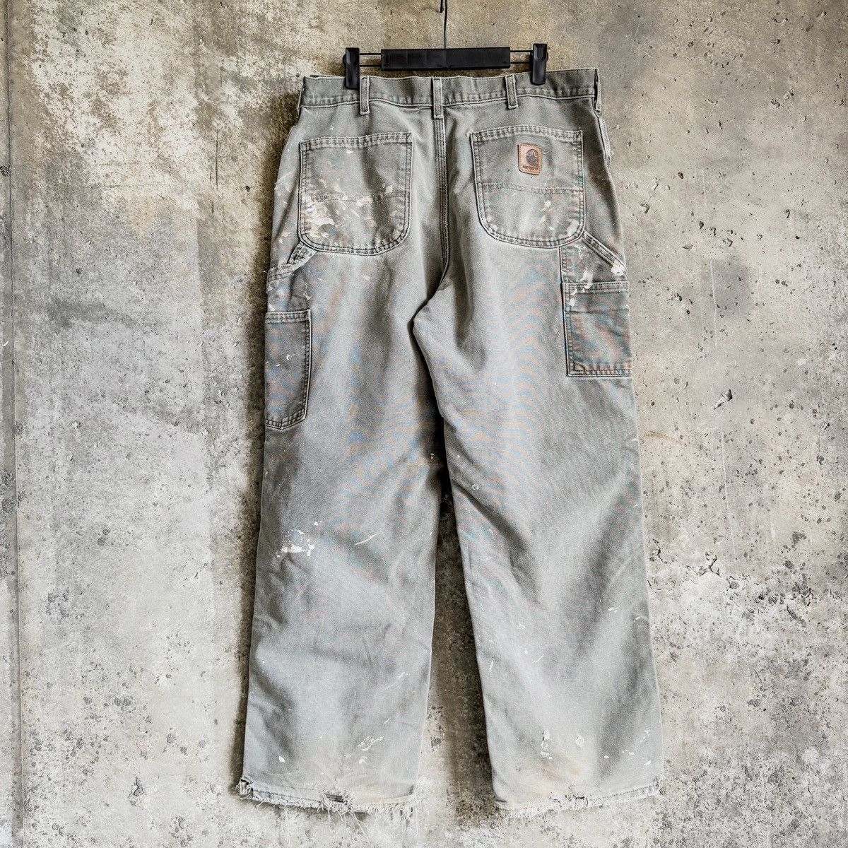 Vintage Vintage THRASHED Carhartt Paint Splatter Carpenter Pants Size US 34 / EU 50 - 3 Thumbnail