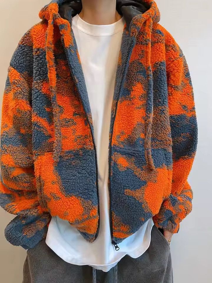 Other Polar Fleece Streetwear Jacket Tie Dye Warm Zipper Outdoor Size US L / EU 52-54 / 3 - 3 Thumbnail