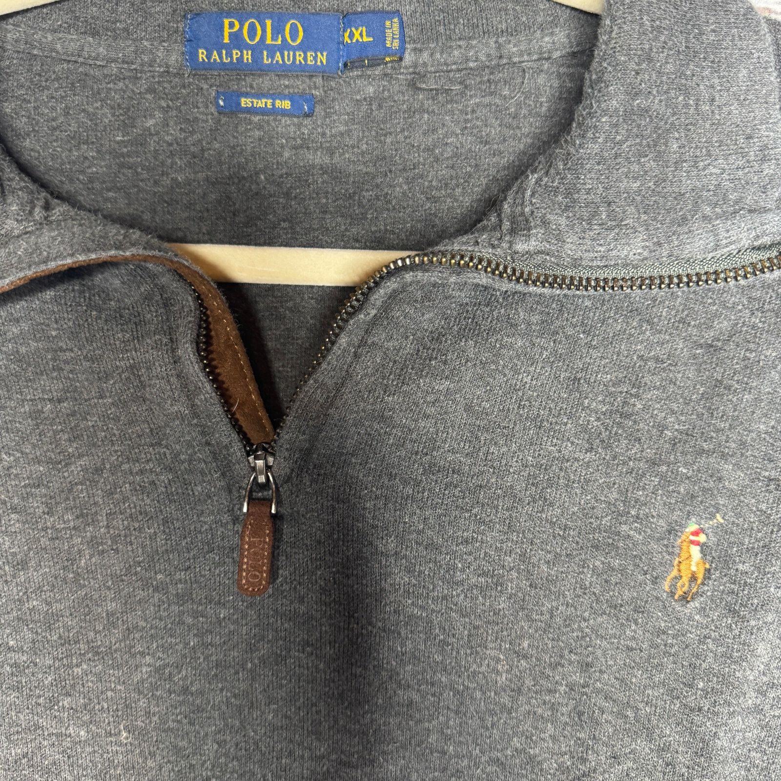 Polo Ralph Lauren Polo Ralph Lauren Men’s XXL Estate Rib Quarter Zip Pullover Size US XXL / EU 58 / 5 - 2 Thumbnail