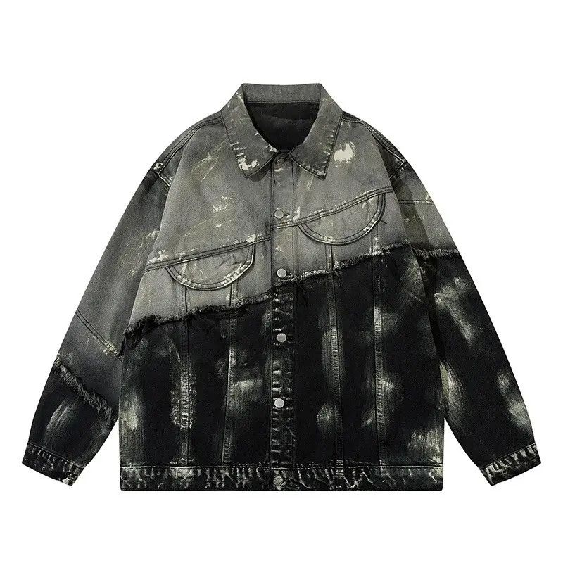image of Vintage Casual Bomber Oversized Jacket in Black, Men's (Size Medium)