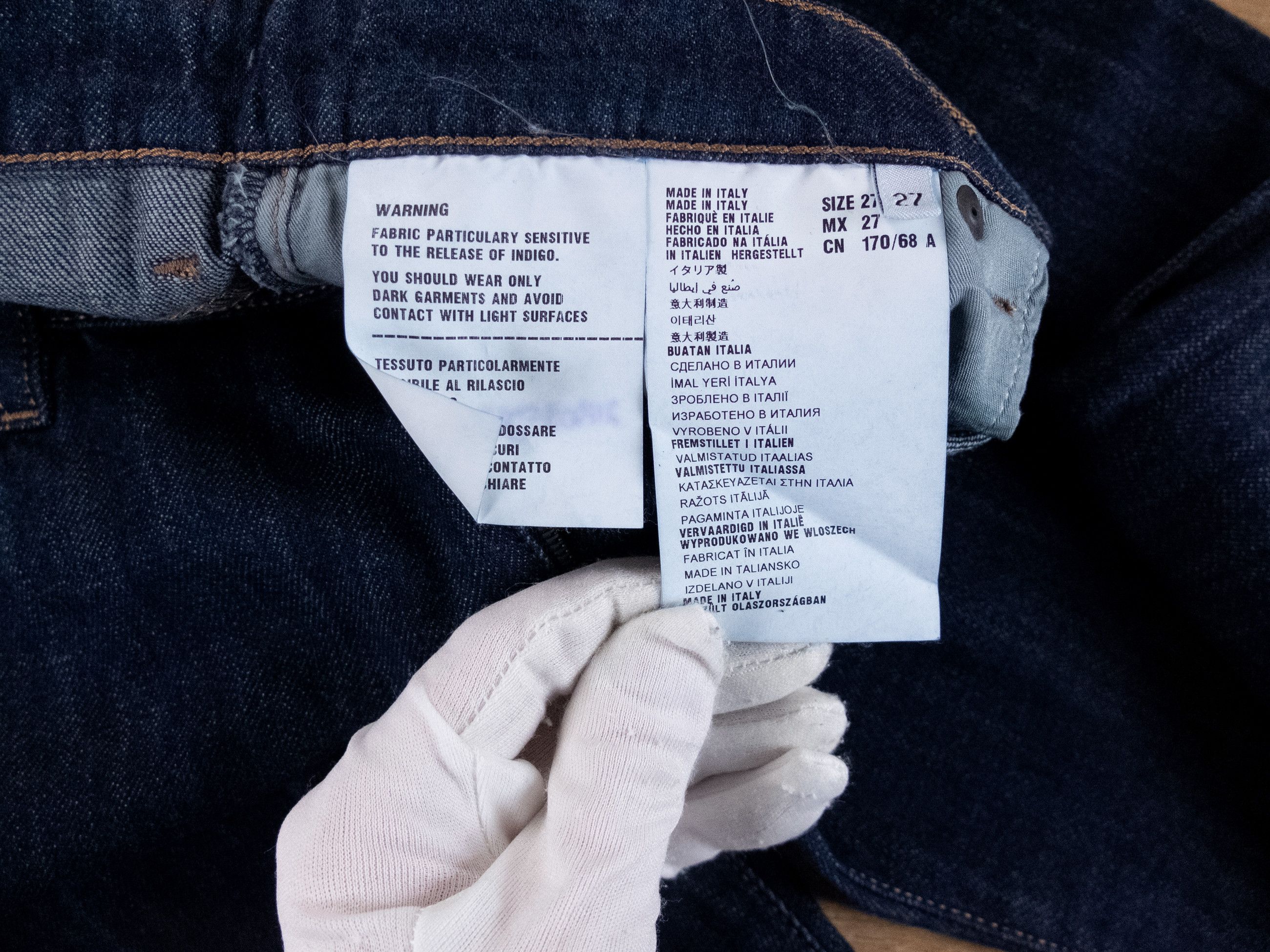 Prada PRADA navy blue slim fit jeans 27 (for 32 inch waist) NWT Size 27" / US 4 / IT 40 - 6 Thumbnail