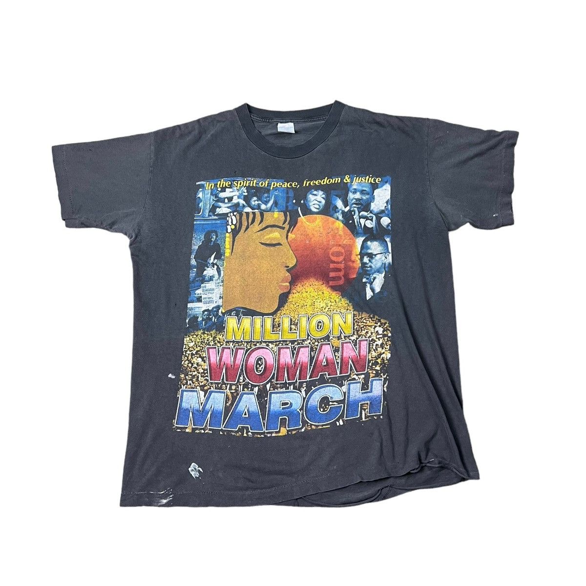 image of 1997 Vintage Million Women March T-Shirt in Black, Men's (Size XL)