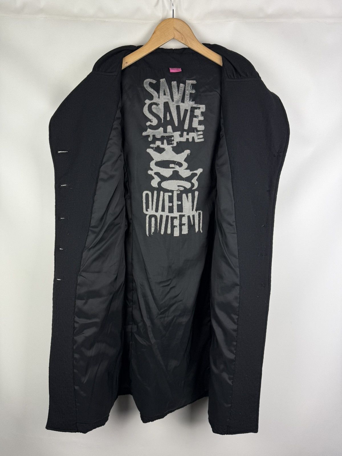 Designer Save The Queen Ladies Wool Blend Long Coat Jacket Size S Size S / US 4 / IT 40 - 21 Thumbnail