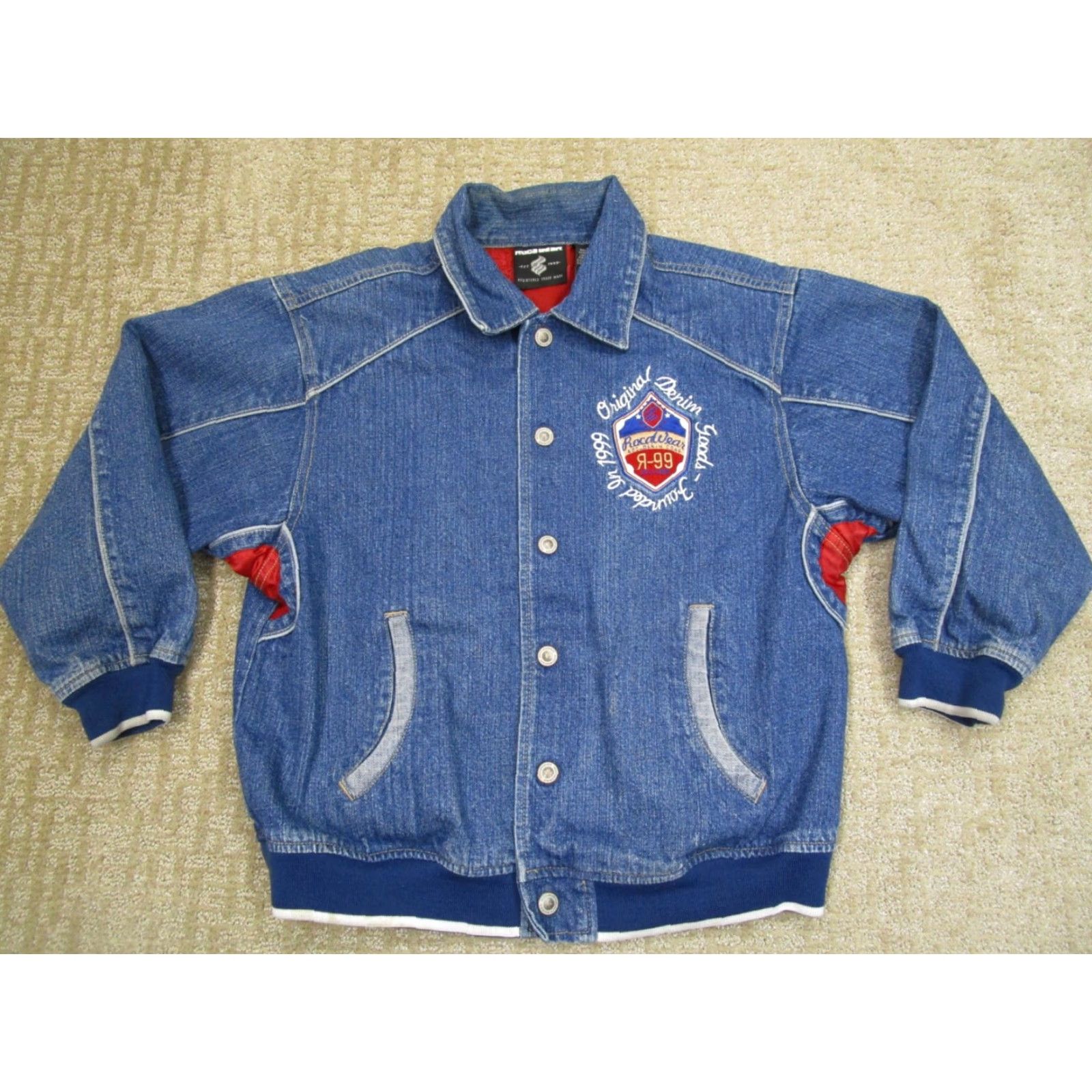 Rocawear Vintage Rocawear Denim Jacket Men M Blue Embroidered 90s Hip Hop Streetwear Jacket Size US M / EU 48-50 / 2 - 2 Thumbnail