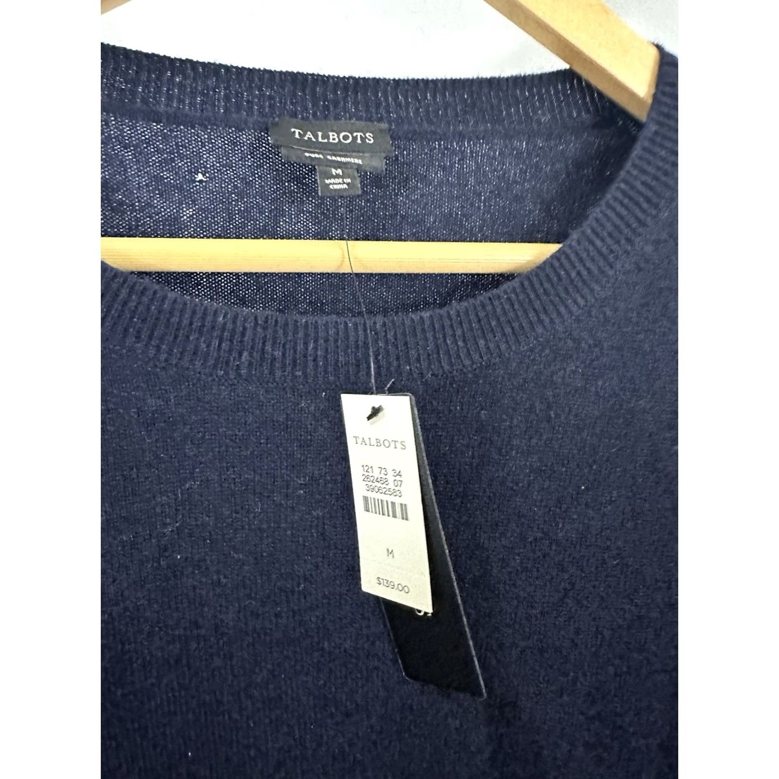 Talbots NWT Talbots Women's Cashmere Light Sweater Blue Size M Damaged Holes Pullover Knit Pullover Sweater Womens Cashmere Blue M Damaged Holes Size M / US 6-8 / IT 42-44 - 3 Thumbnail