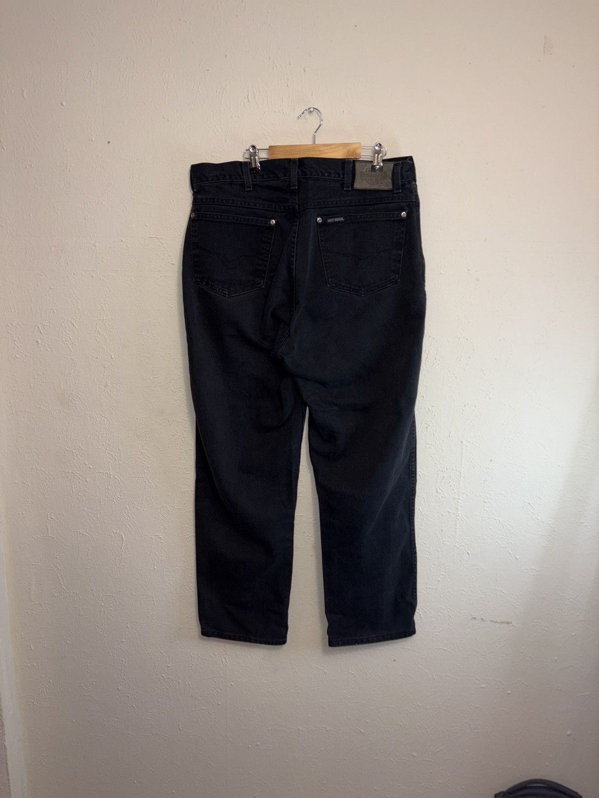Harley Davidson 90s Harley Davidson black denim jeans Size 36x30 Size US 36 / EU 52 - 1 Thumbnail