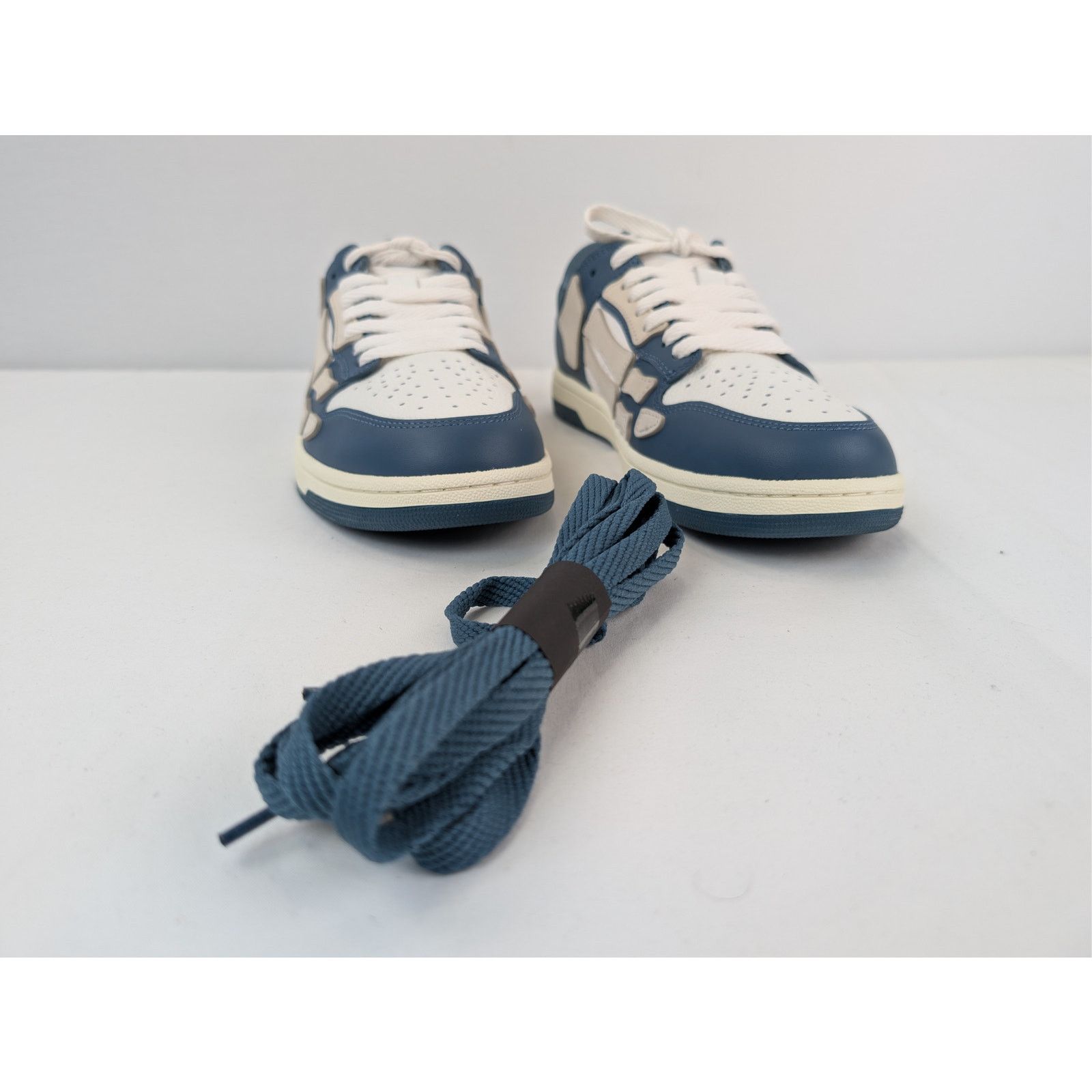 Amiri o1rshd1 Debossed MA Quad Skel Low-Top Sneakers Vintage Blue Size US 11 / EU 44 - 6 Thumbnail