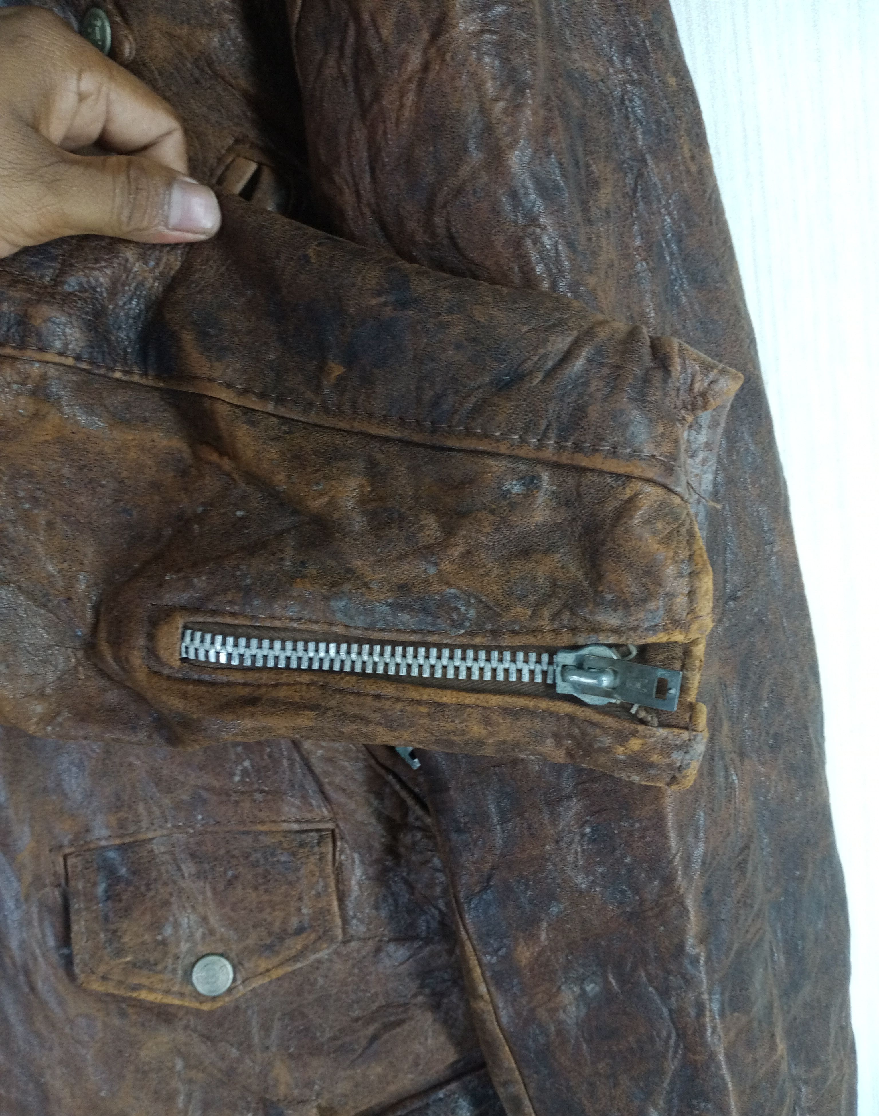 Vintage 60s French Army Japa Pilot Genuine Leather Flight Jacket Size US M / EU 48-50 / 2 - 4 Thumbnail