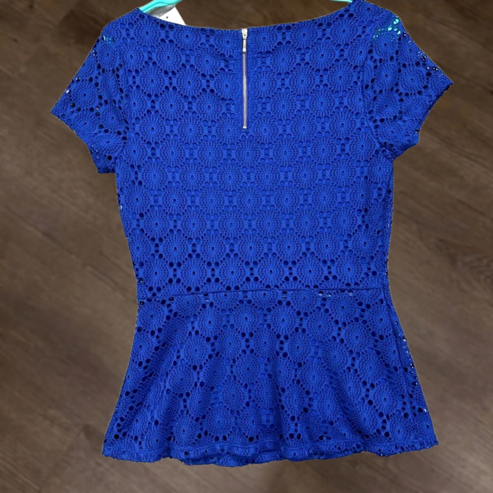 Banana Republic Banana Republic Blouse Shirt Womens 2 Blue Lace Top Stretch Casual Ladies NEW Size XS / US 0-2 / IT 36-38 - 1 Thumbnail