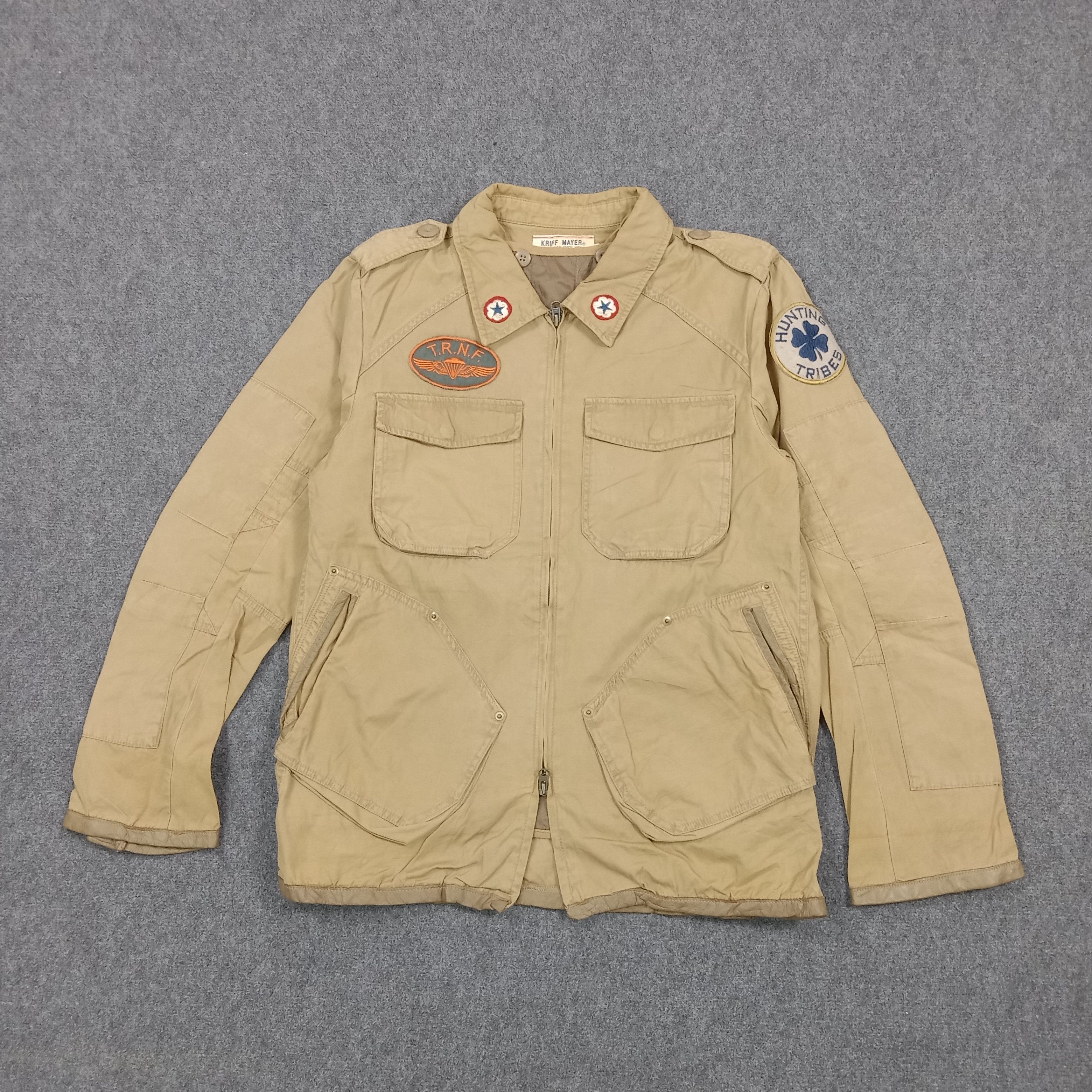 Vintage Kriff Mayer Patches Cargo Military Chore Coat C278N4 Size US M / EU 48-50 / 2 - 1 Thumbnail