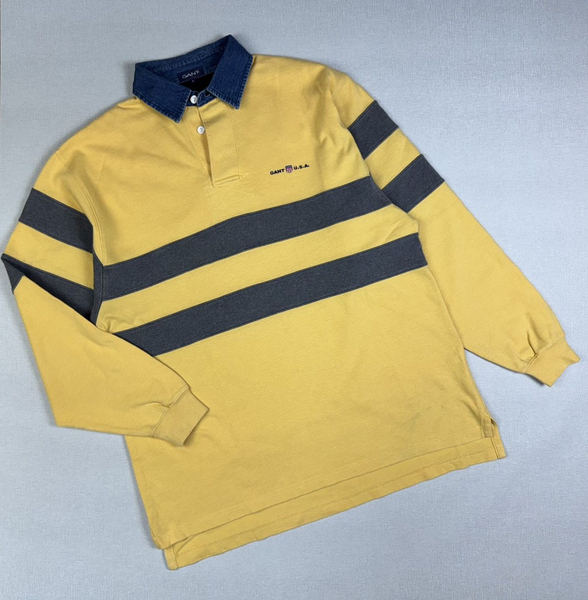 Gant × Vintage Men’s Vintage GANT USA Rugby Long Sleeve Shirt size L Size US L / EU 52-54 / 3 - 1 Thumbnail