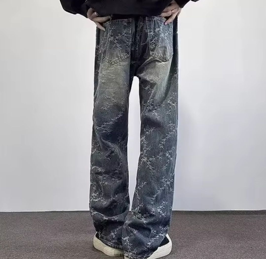 Japanese Brand × Jean Y2K Vintage Avant Garde Graffiti Harajuku Print Street Jeans Size US 33 - 5 Thumbnail