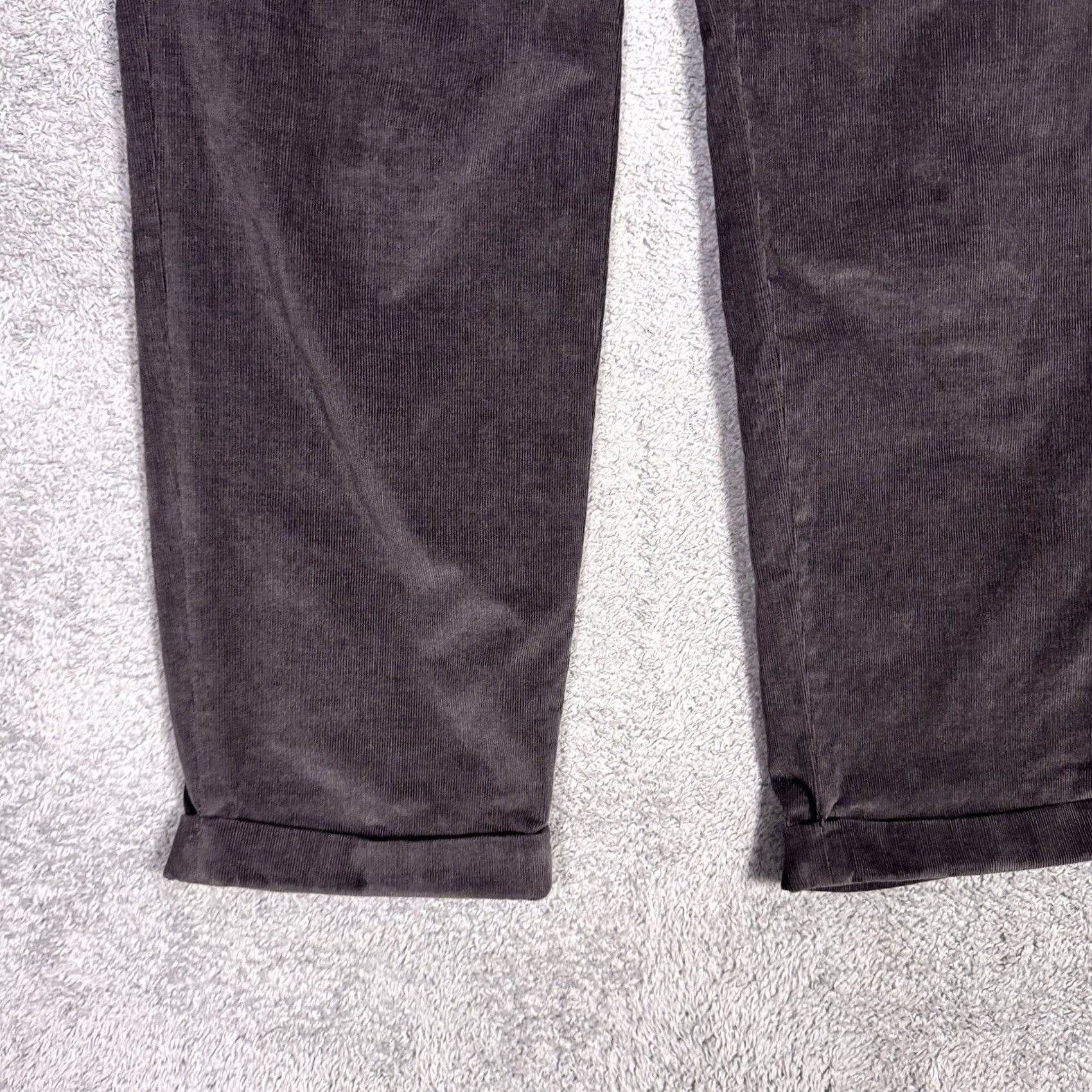 Ralph Lauren VINTAGE Ralph Lauren Pants Mens 38x28 Corduroy Gray 90s Logo Dress Pants Straight Classic Beltless Front Pockets Cuffed Linen Lining Size US 38 / EU 54 - 2 Thumbnail