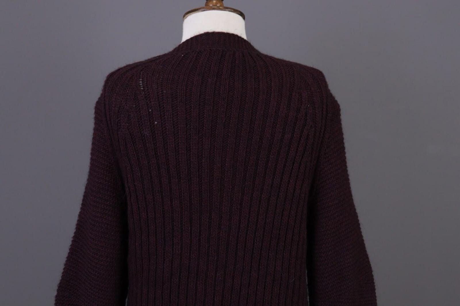 Designer Cop Copine Brown Open Front Wrape Cardigan Sweater Coat Size L / US 10 / IT 46 - 11 Thumbnail