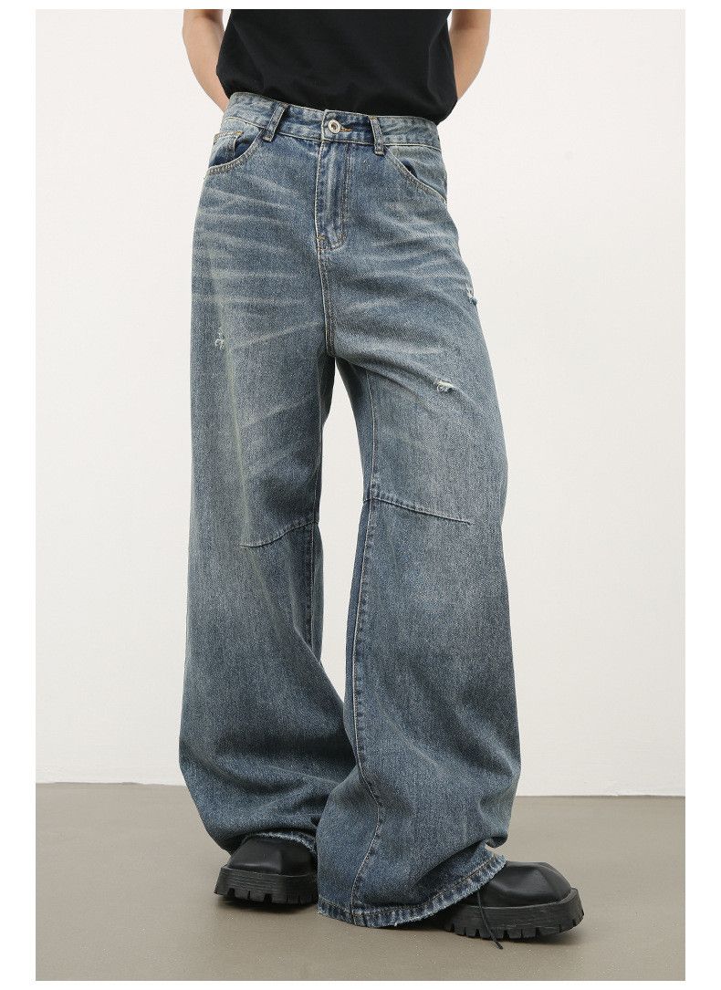 Japanese Brand Retro high street washed casual vintage distressed jeans Size US 32 / EU 48 - 3 Thumbnail