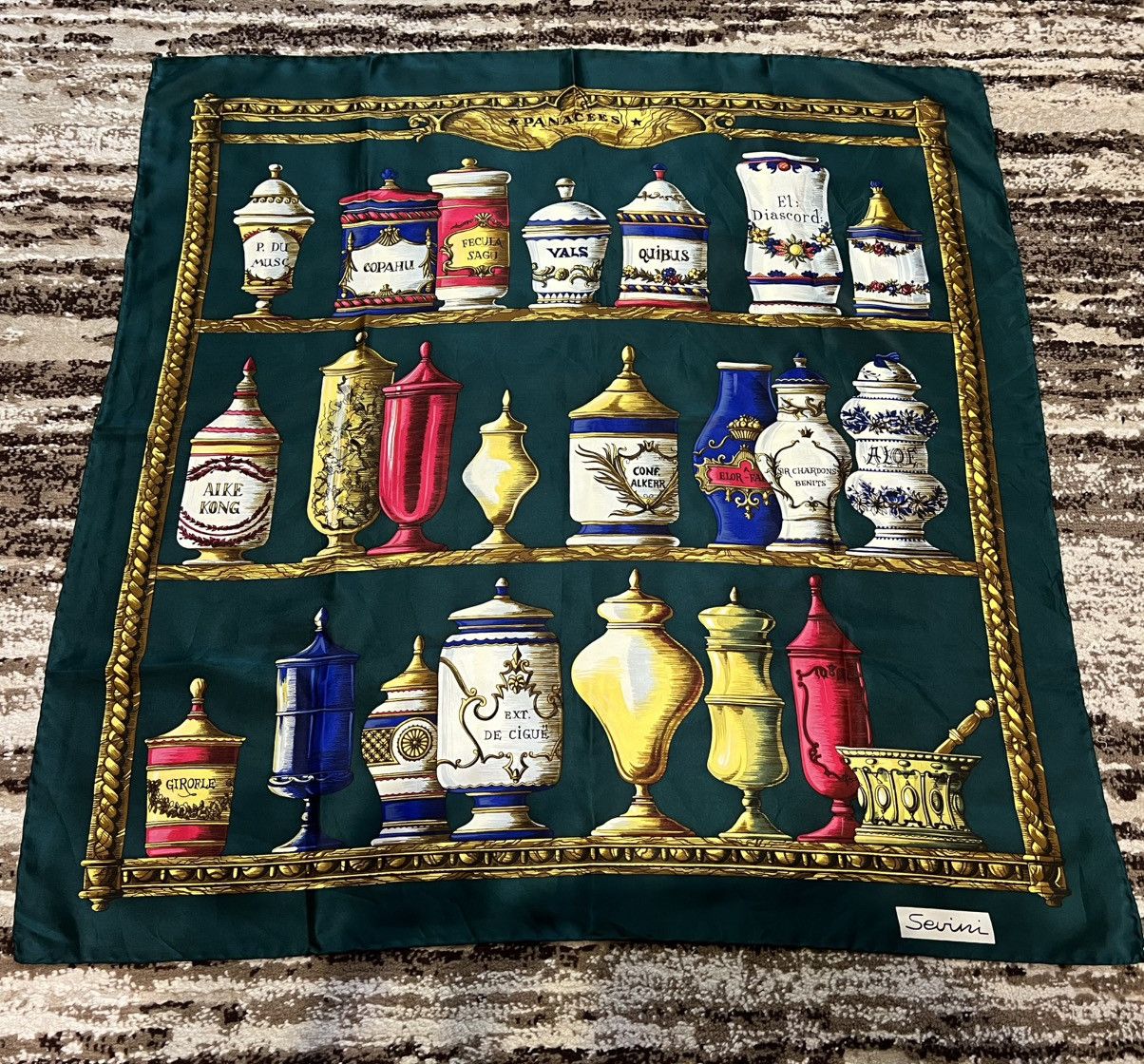 Japanese Brand Vintage Sevini Silk Scarf 90s Street Wear Y2K Casual Style Size ONE SIZE - 2 Thumbnail