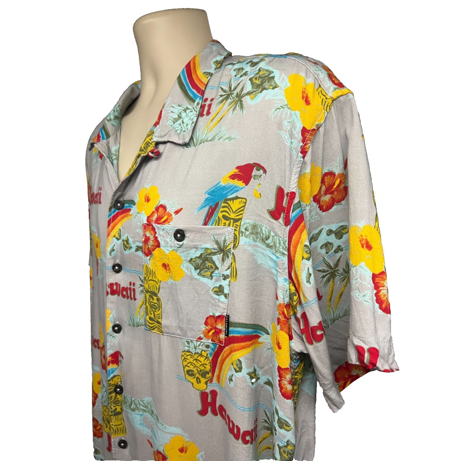 Billabong Billabong Y2K Floral Hawaiian Tiki Surfer Shirt Large Pocket Size US L / EU 52-54 / 3 - 3 Thumbnail