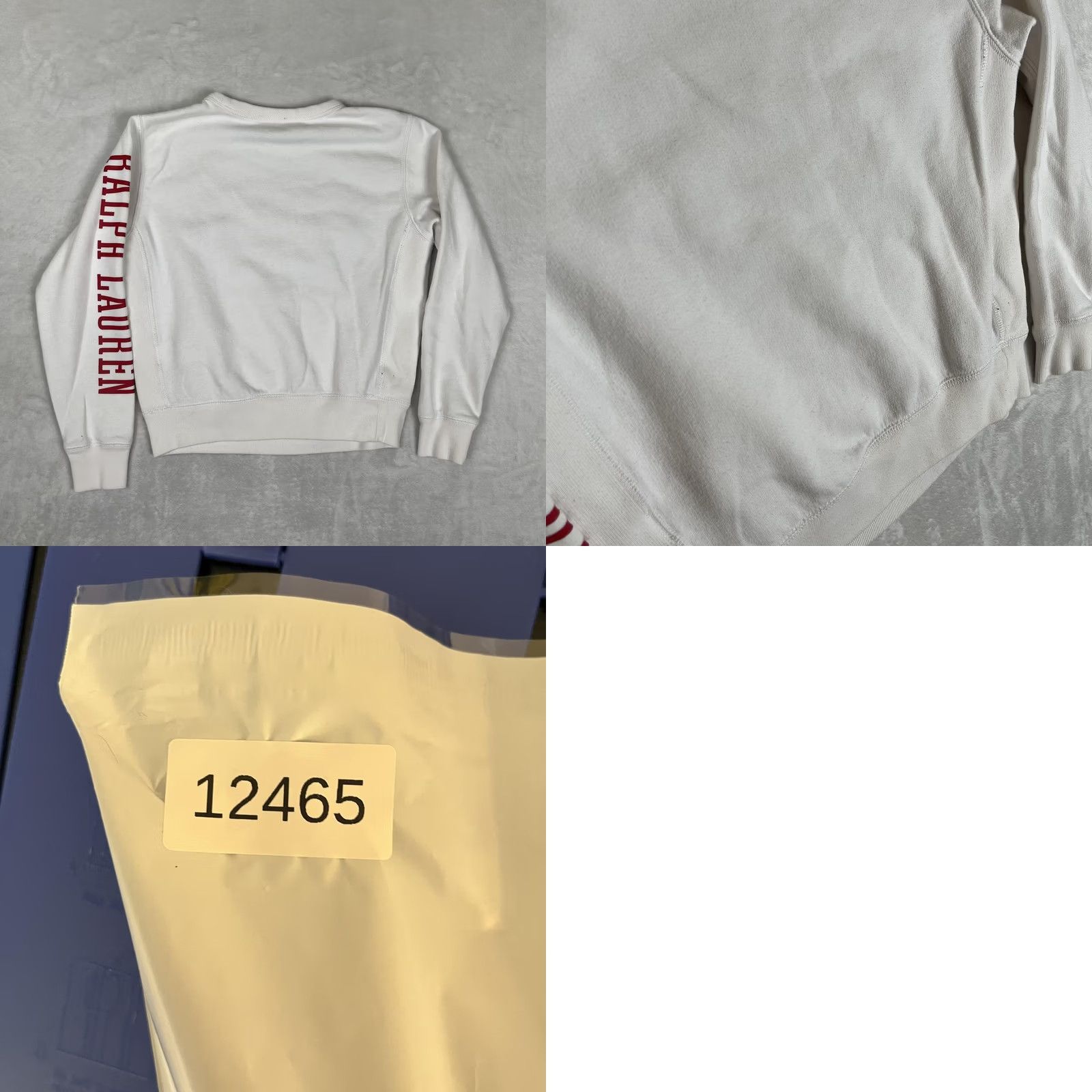 Polo Ralph Lauren Polo Ralph Lauren Sweatshirt Womens Small White Fleece Crewneck Graphic Print 67 Polo 67 Graphic Print Logo Sleeve Size S / US 4 / IT 40 - 8 Thumbnail