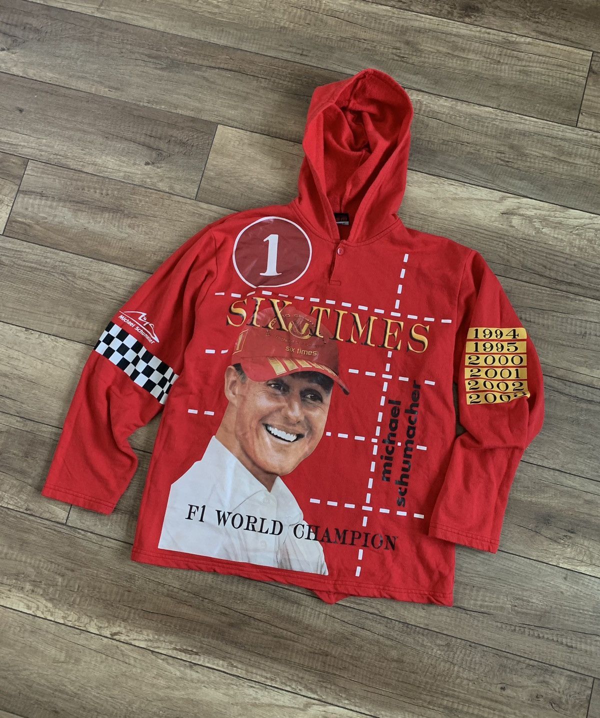 Formula 1 Vintage 2003 Michael Schumacher Formula Uno Racing Hoodie Size US M / EU 48-50 / 2 - 1 Thumbnail