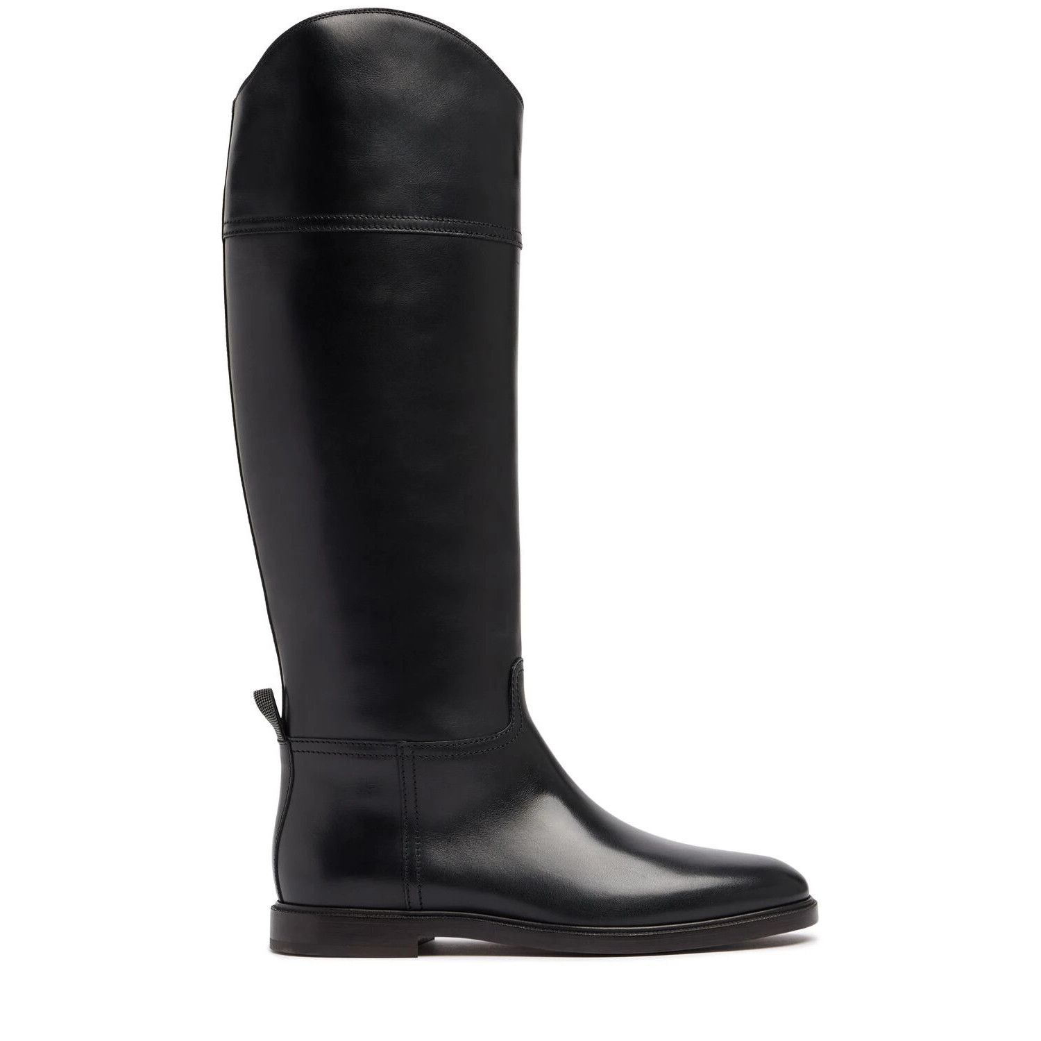 BRUNELLO CUCINELLI $2300 Black Leather Tall Boots New & Auth