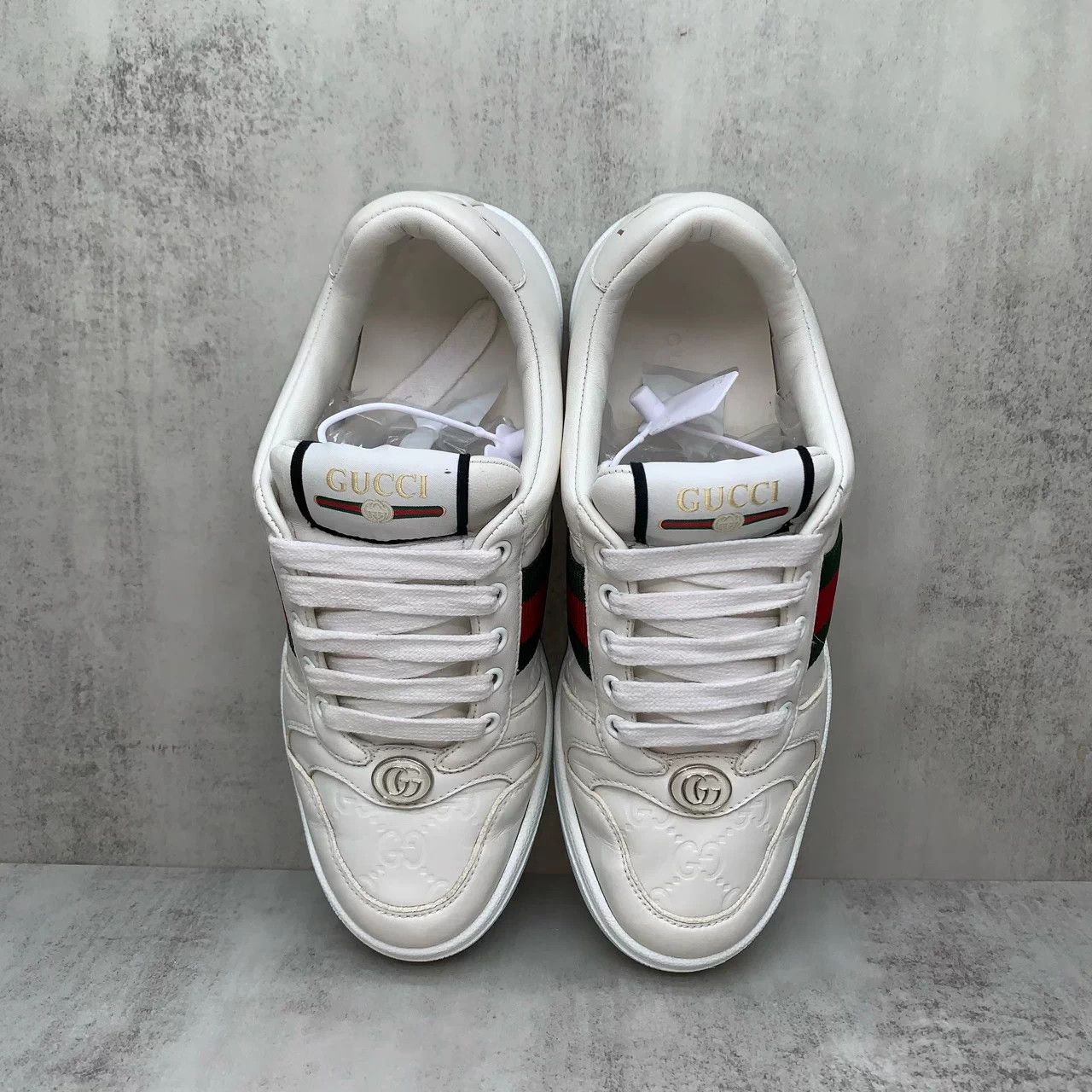 Gucci Gucci GG white low-top sneakers size 36 mint Size US 5 / IT 35 - 6 Thumbnail