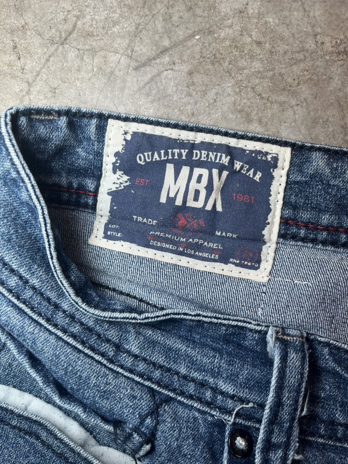 MBX MBX Jeans Mens Slim Tapered Denim Pants Bottoms Wash Casual Size US 32 / EU 48 - 3 Thumbnail