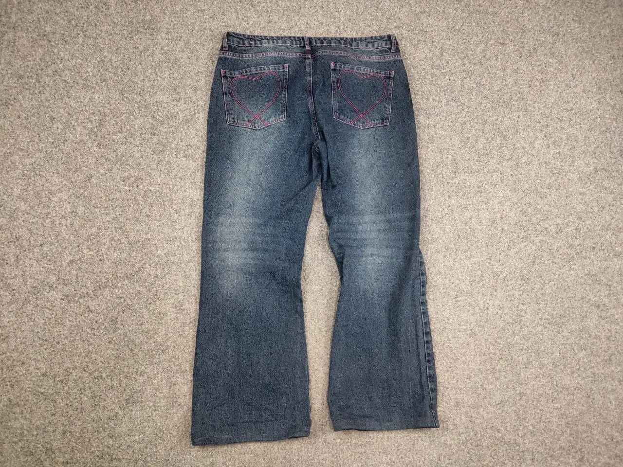 Jaded London VTG Y2K Hysteric Glamour Style Baggy Flared Jeans low rise Size US 34 / EU 50 - 7 Thumbnail