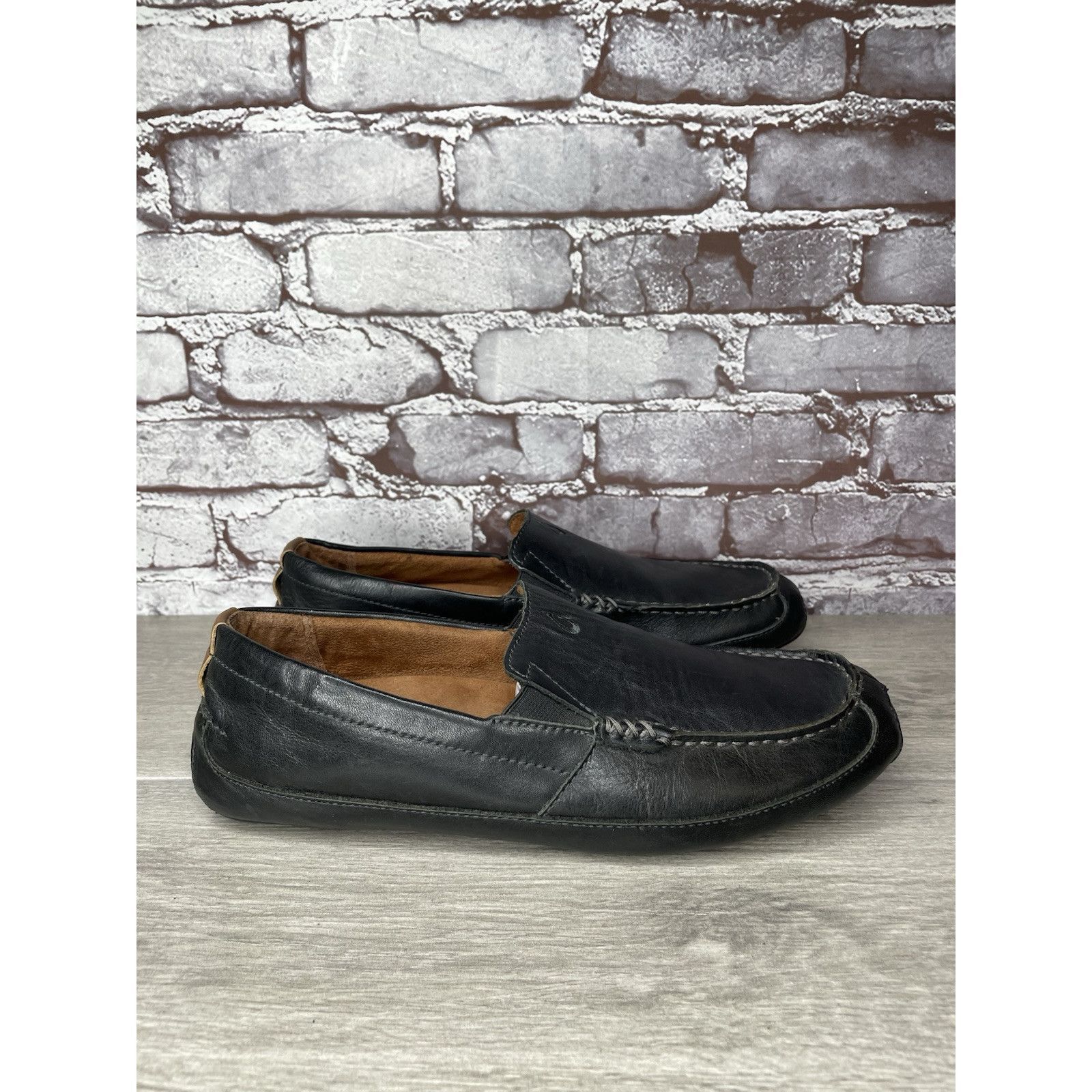 Olukai Olukai Akepa Moc Slip On Loafers Men's size 10.5 Black Leath Size US 10.5 / EU 43-44 - 3 Thumbnail