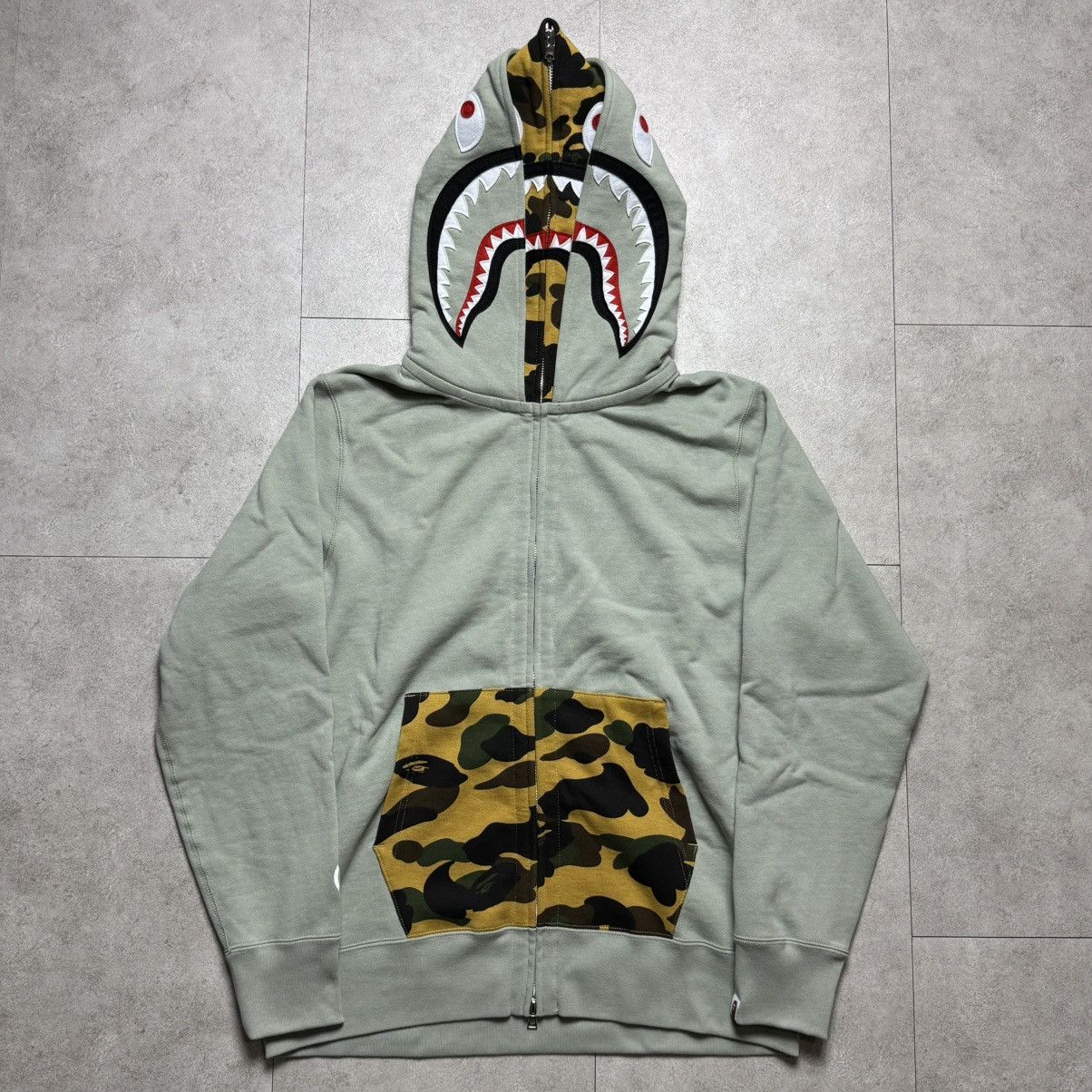 Bape Bape Double 1st Camo Full Zip Shark Hoodie Size US M / EU 48-50 / 2 - 1 Thumbnail