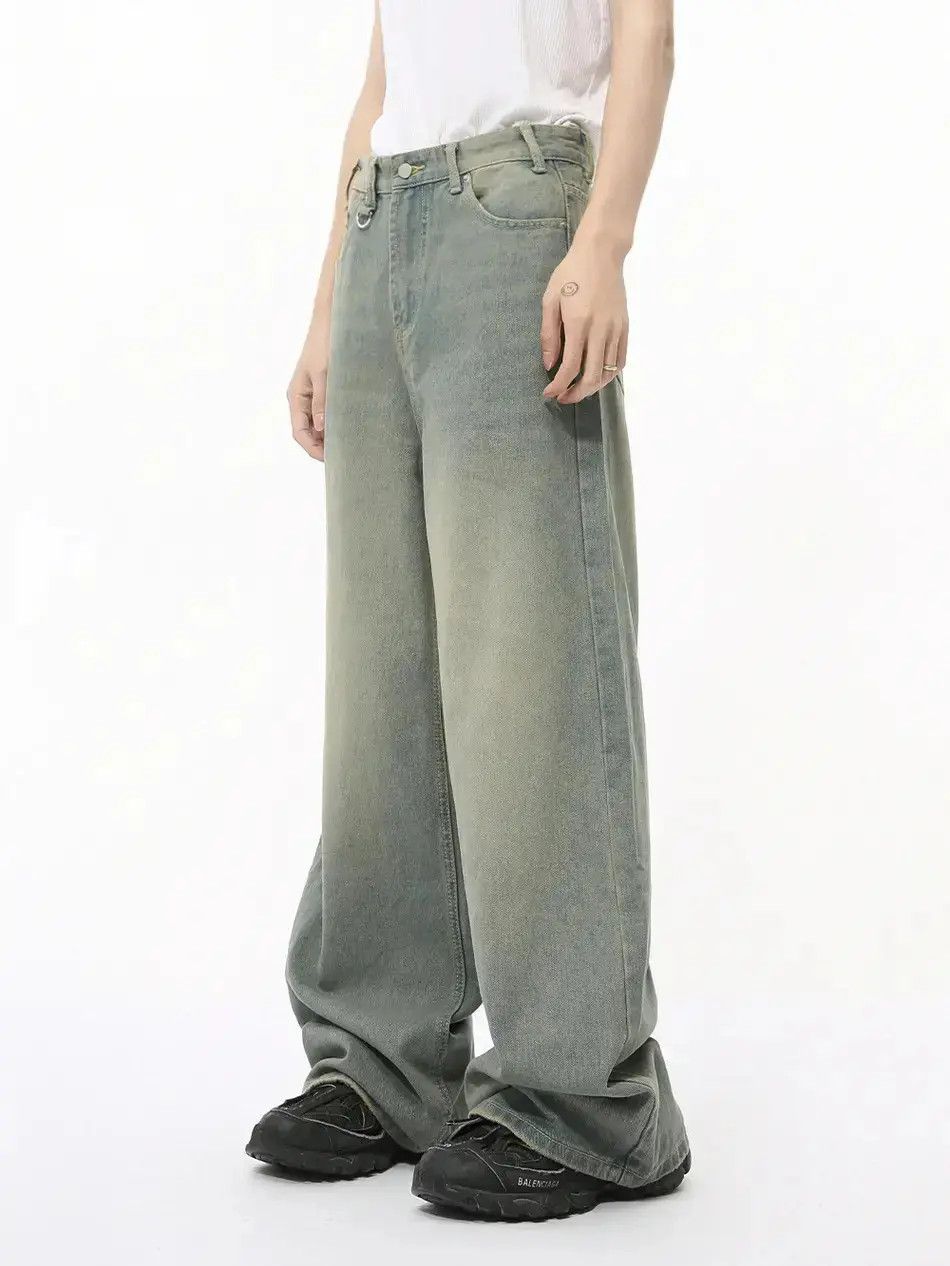 Japanese Brand Retro loose straight leg wide leg jeans Size US 32 / EU 48 - 3 Thumbnail