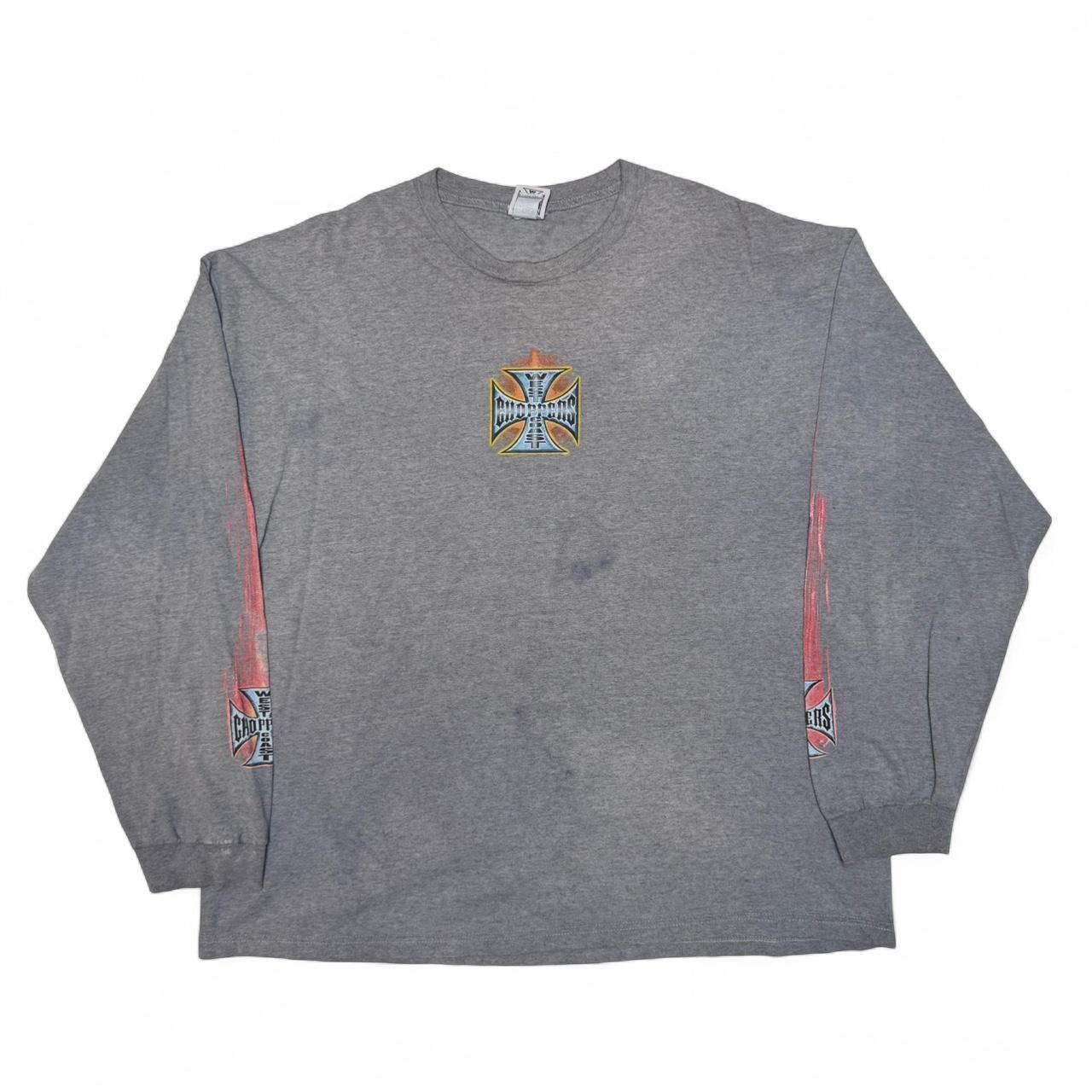 2000s Grey West Coast Choppers Flame Longsleeve 3XL