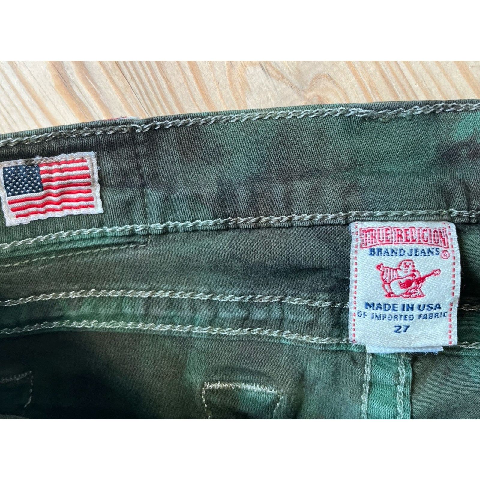 True Religion TRUE RELIGION Camouflage Women's 27 Jeans Faded Made In USA Size 27" / US 4 / IT 40 - 7 Thumbnail
