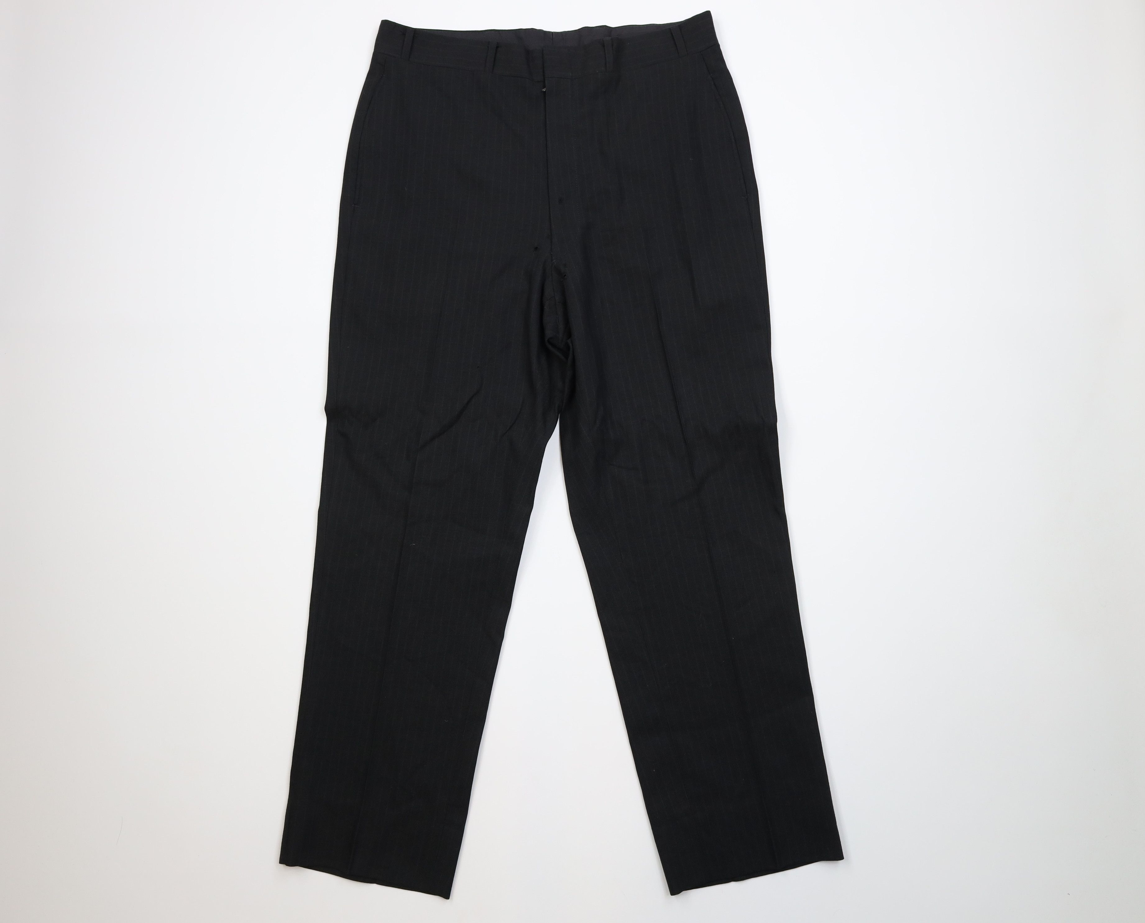 Vintage Vintage 50s 60s Streetwear Pinstriped Wool Knit Chino Pants Size US 32 / EU 48 - 1 Thumbnail