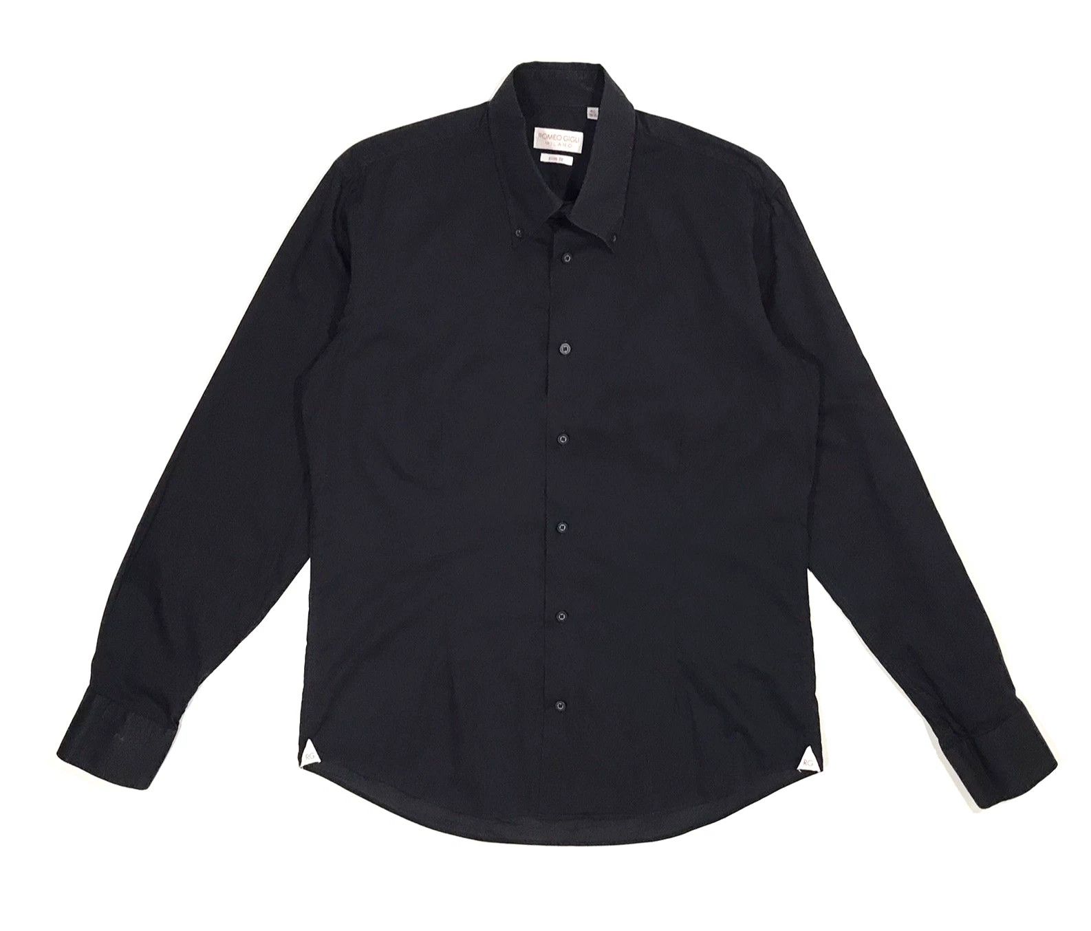 Romeo Gigli Romeo Gigli Button Shirt Slim Fit Men’s Sz 42 Black Size US L / EU 52-54 / 3 - 1 Thumbnail