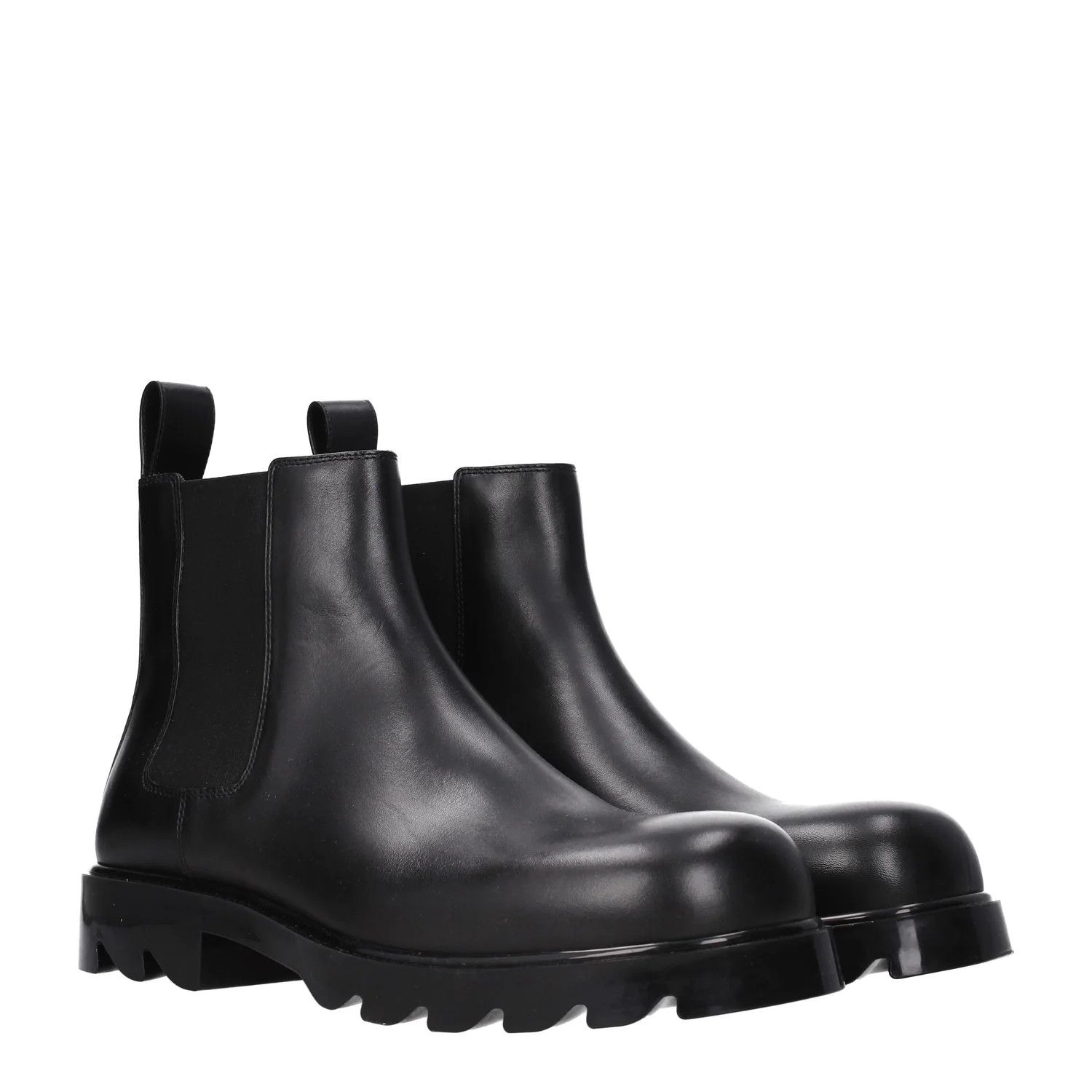 Bottega Veneta ob1o1e0325 Leather Ankle Boots in Black Size US 6 / EU 39 - 2 Thumbnail
