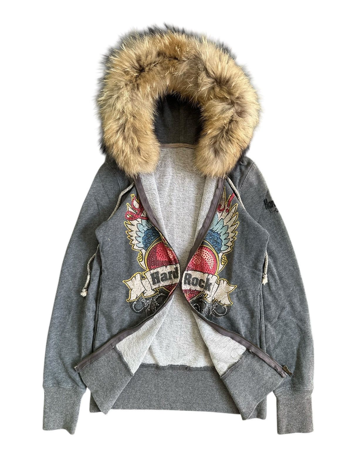 Hard Rock Cafe 2000s HARD ROCK CAFE FUR ZIP HOODIE IFSIXWASNINE LGB STYLE Size XS / US 0-2 / IT 36-38 - 7 Thumbnail