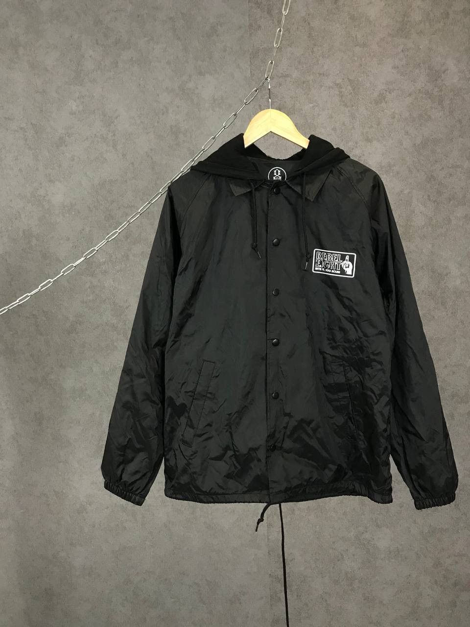 Rebel8 Rebel Eight Rebel 8 streetwear big logo nylon jacket Size US M / EU 48-50 / 2 - 1 Thumbnail