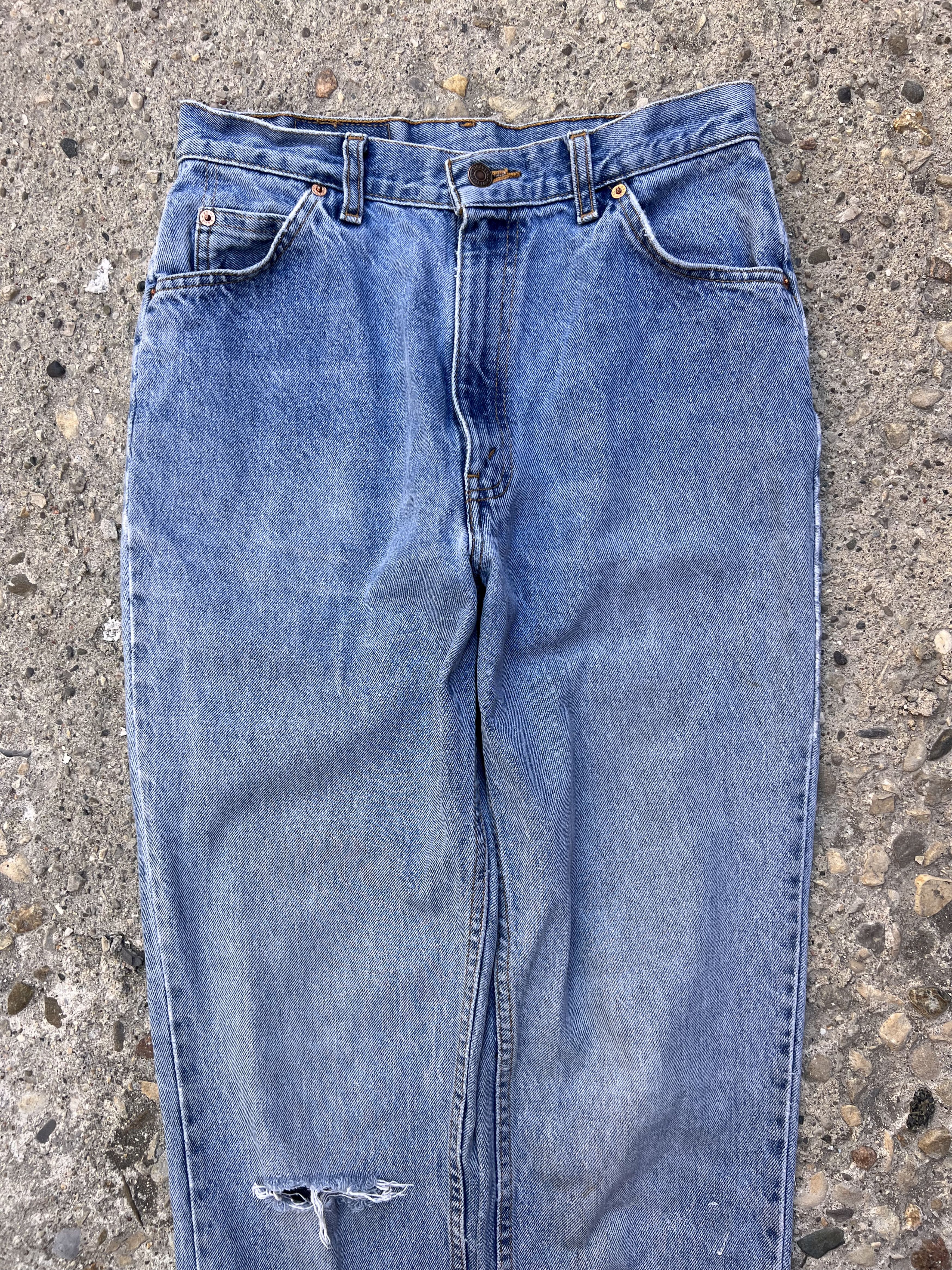 Levi's × Vintage VTG 1997 Levi's 631 Orange Tab Light Wash Denim Jeans Size US 28 / EU 44 - 3 Thumbnail