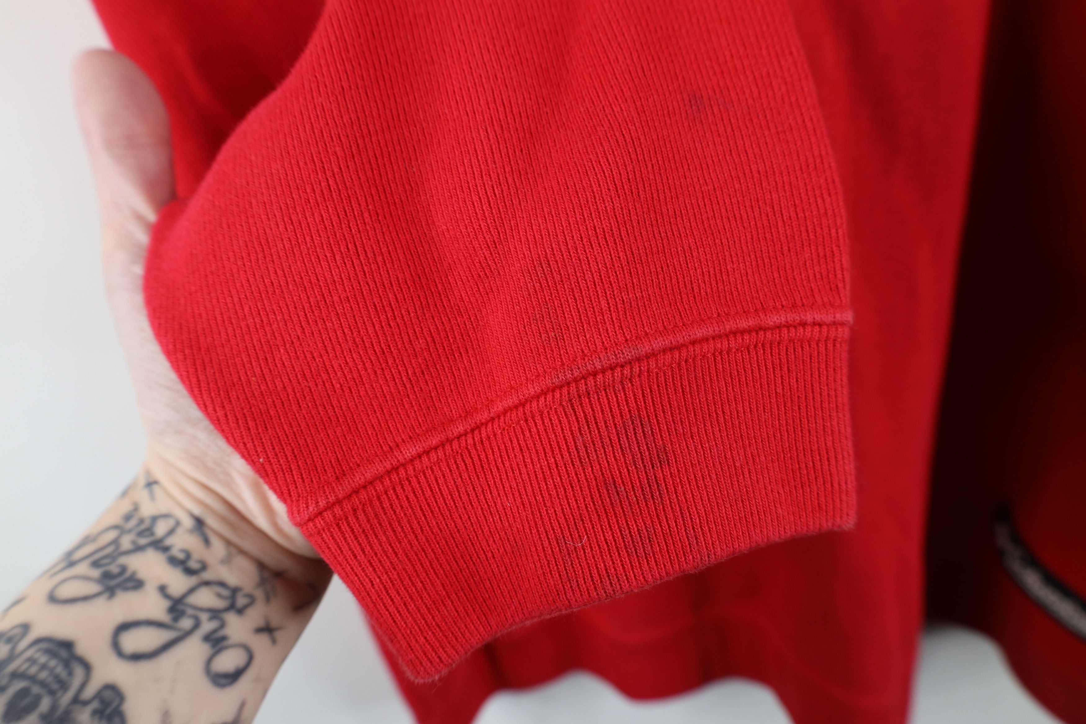 Columbia Vintage 90s Columbia Heavy Ribbed Knit Half Zip Sweater Red Size US L / EU 52-54 / 3 - 6 Thumbnail
