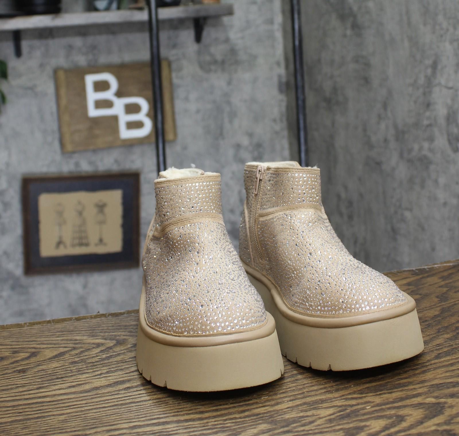 Designer Wild Fable Booties With Memory Foam Insole Beige Brown 8m Size US 8 / IT 38 - 3 Thumbnail