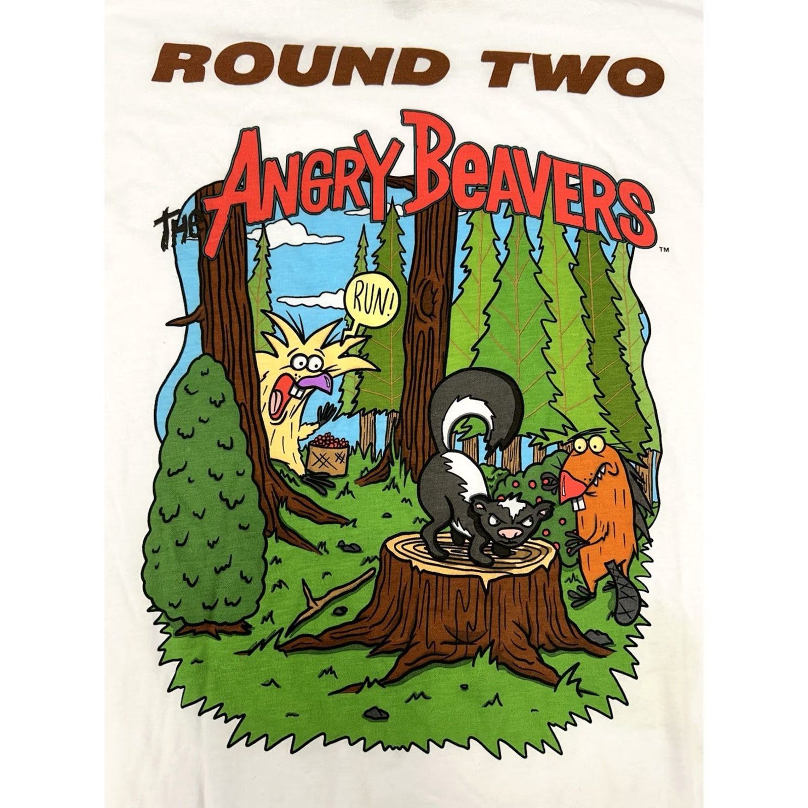 Round Two Round Two Nickelodeon Angry Beavers Tee Men's XL White Rakeem Miles Size US XL / EU 56 / 4 - 7 Thumbnail