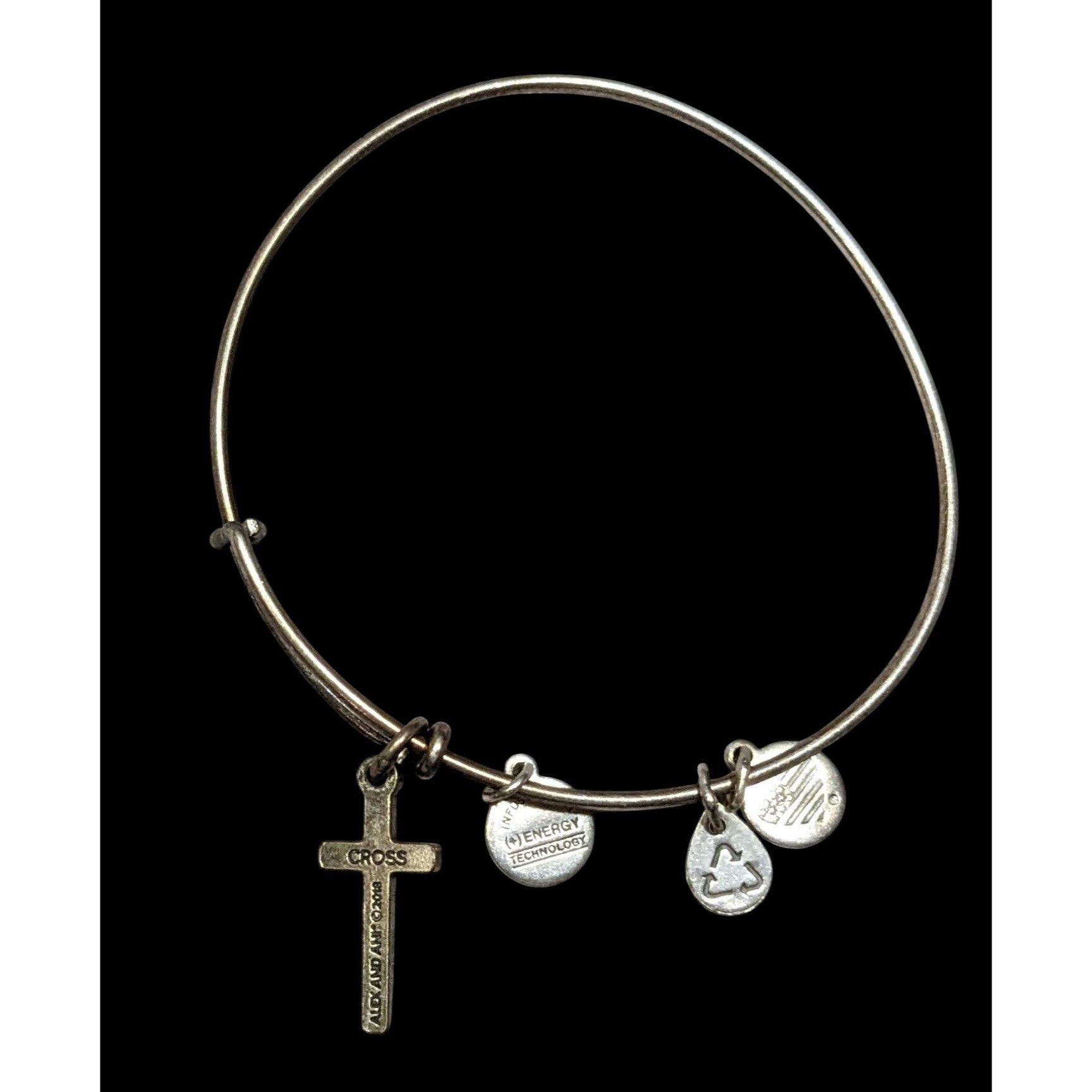 Other Alex & Ani Religious Silver Tone Bangle Bracelet With Cross Size ONE SIZE - 1 Thumbnail