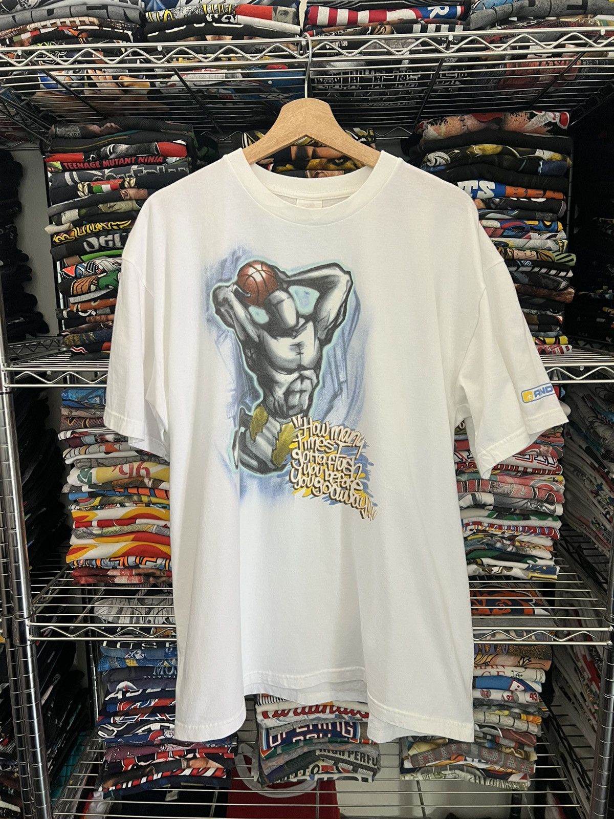 NBA 90s And1 Basketball How Many Times Quote Tee Size US XL / EU 56 / 4 - 1 Thumbnail