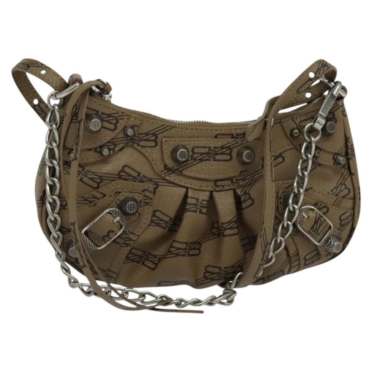 Balenciaga Le Cagole Giant Studs Chain Shoulder Bag Leather