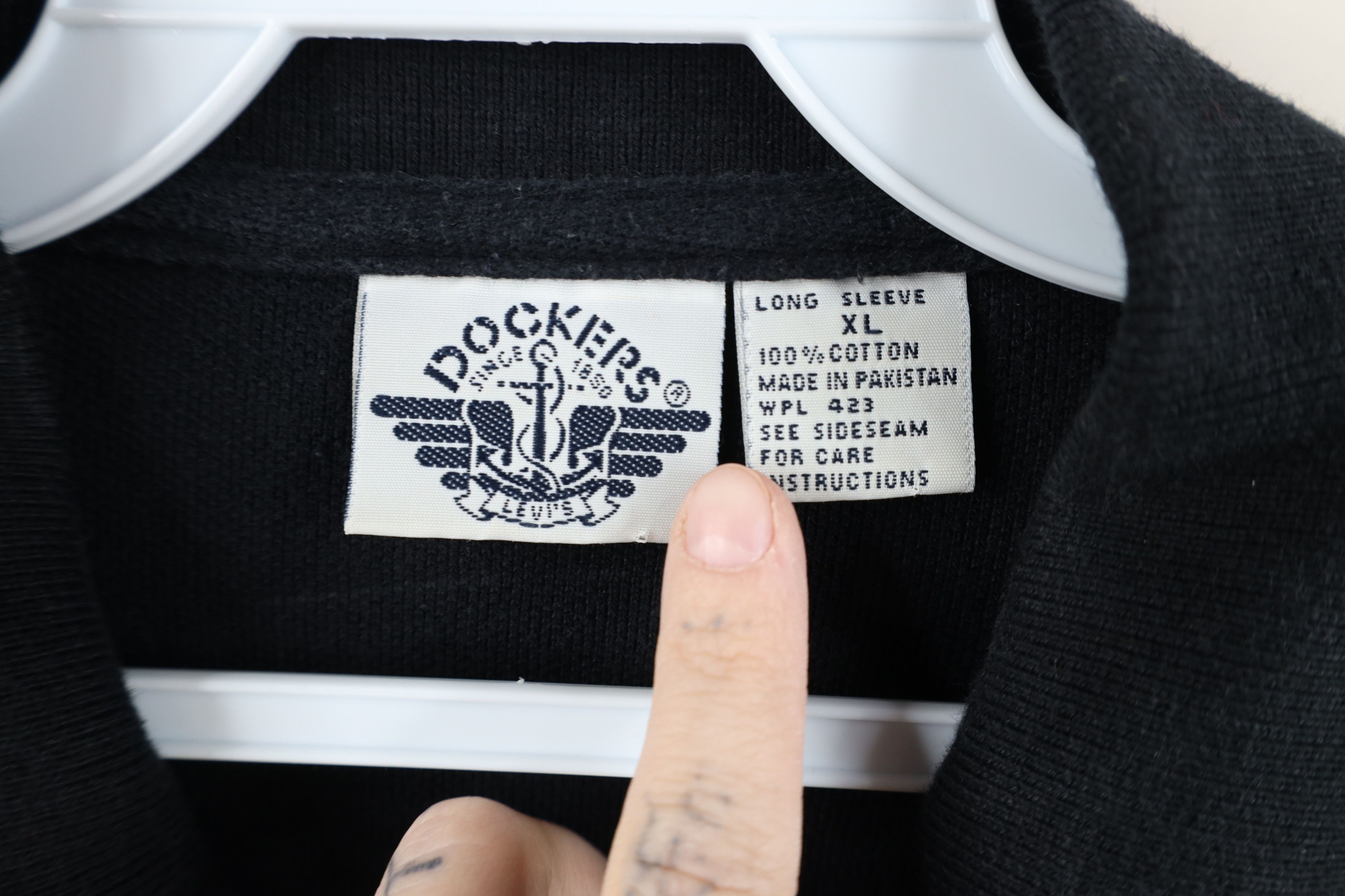 Dockers Vintage 90s Dockers Levis Heavyweight Long Sleeve Rugby Polo Size US XL / EU 56 / 4 - 6 Thumbnail