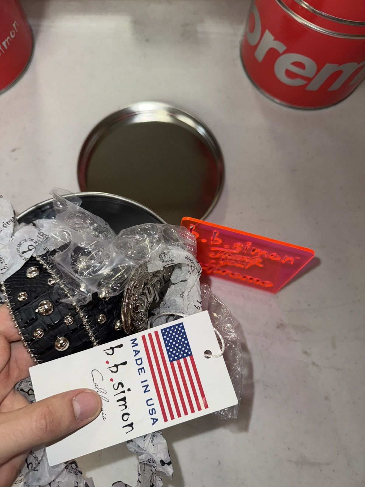 B.B. Simon × Supreme Supreme B. B. Simon Studded Ranger Belt Size ONE SIZE - 6 Thumbnail