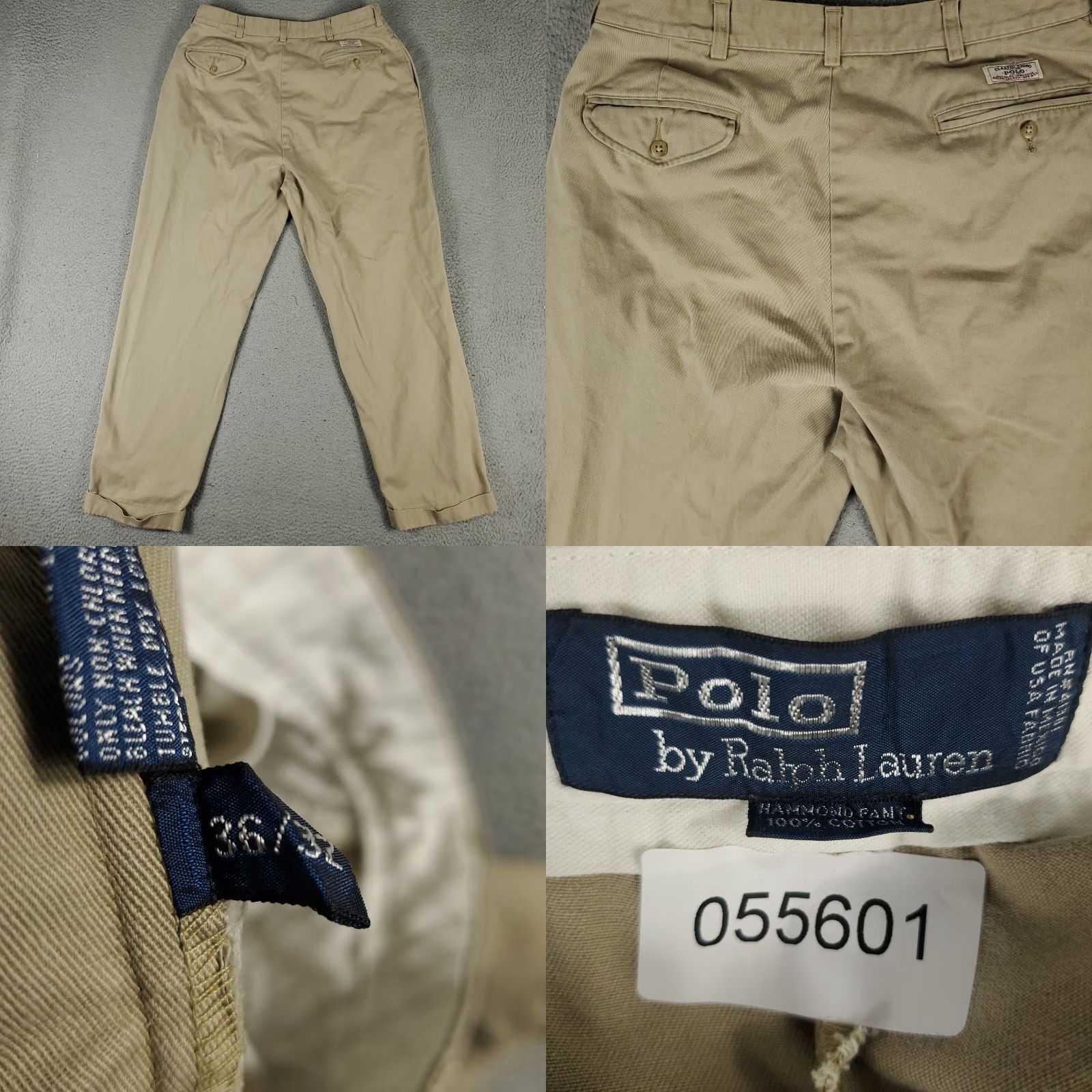 Ralph Lauren Ralph Lauren Chino Pants Mens 36x31 Beige Pleated Regular Fit Classic Workwear Size US 36 / EU 52 - 8 Thumbnail